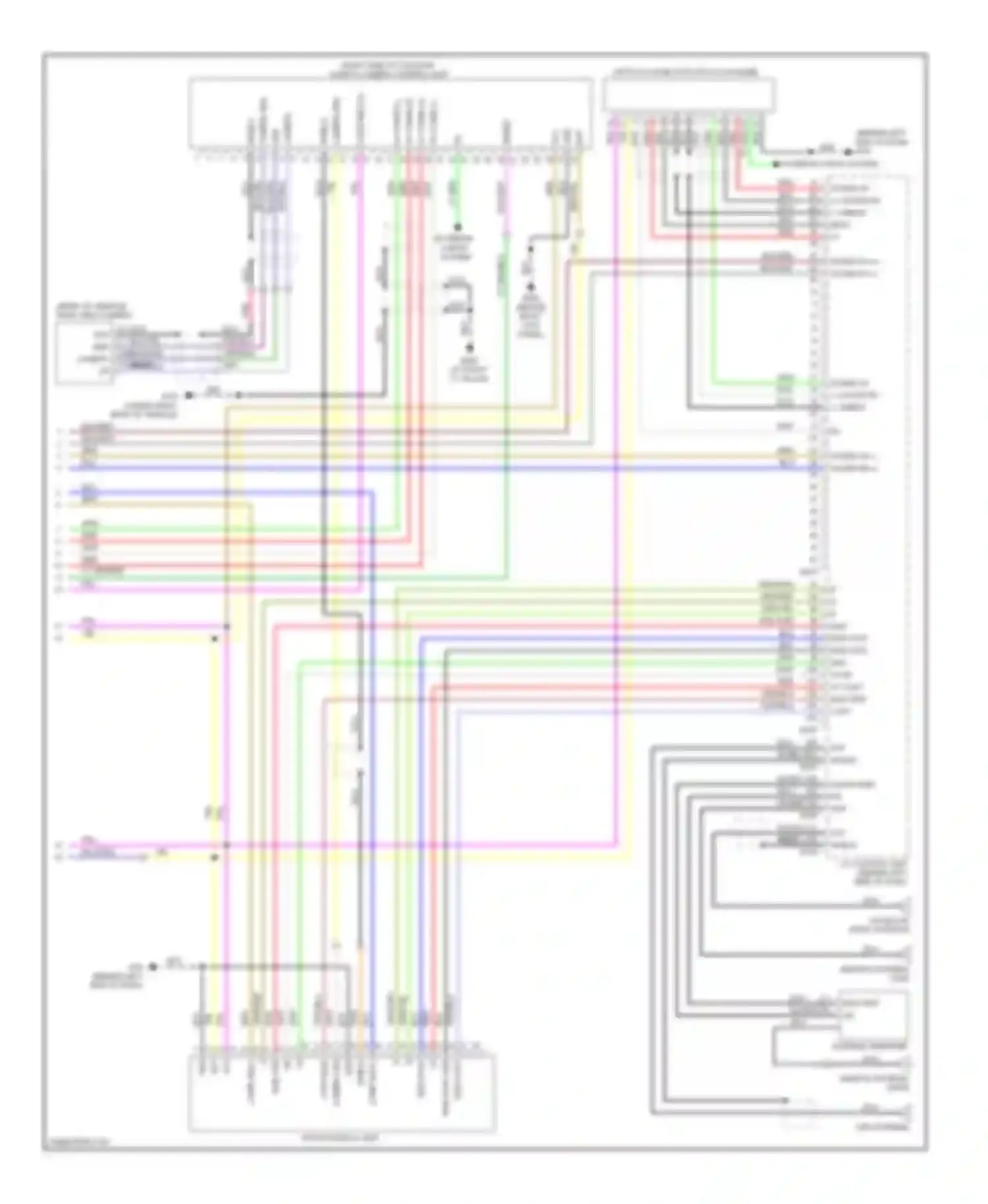 Wiring diagram front display unit for Infiniti M45 III facelift (2008-2010) (3 of 9)