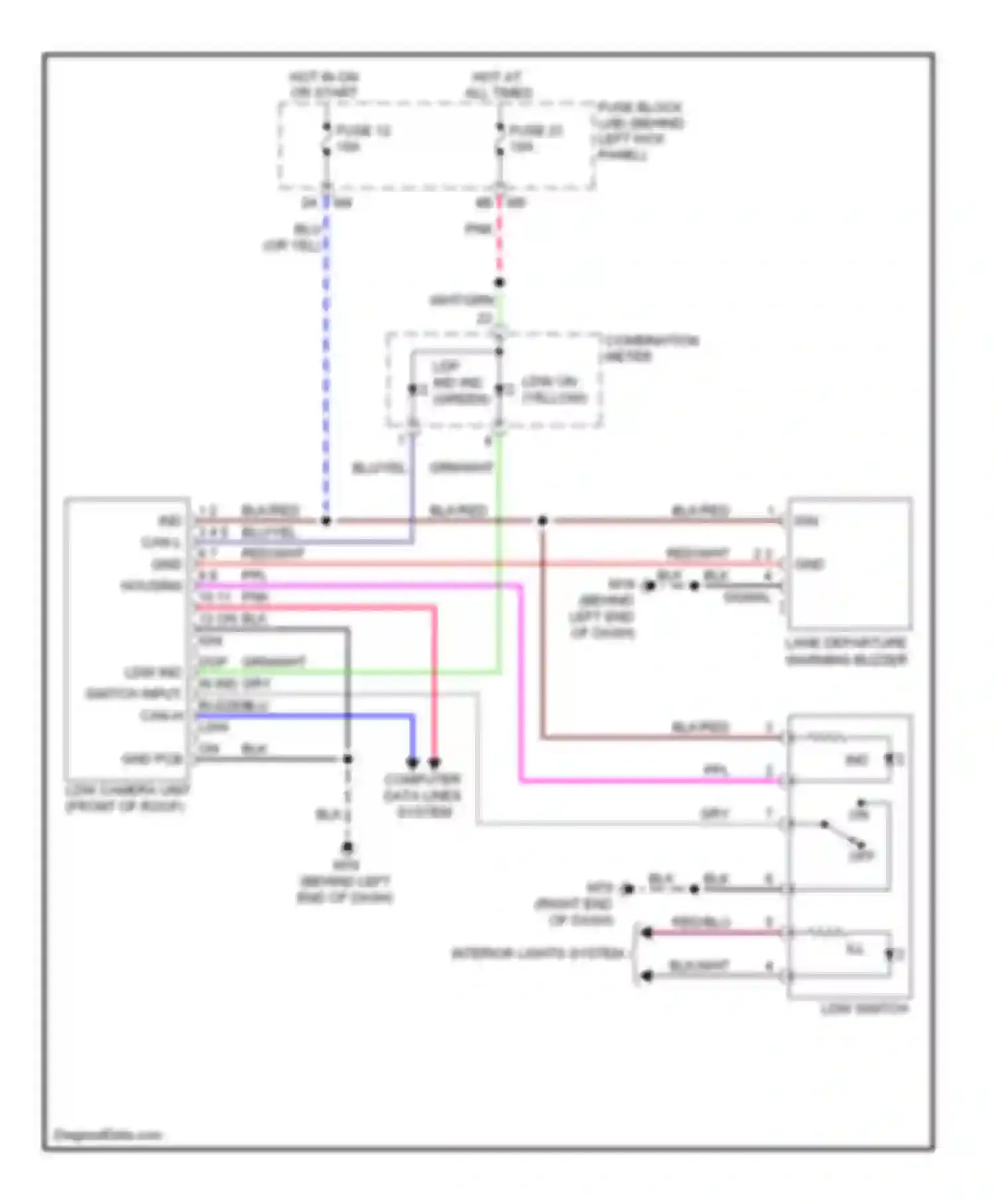 Wiring diagram ldw ind switch input can-h for Infiniti M45 III facelift (2008-2010) (1 of 1)