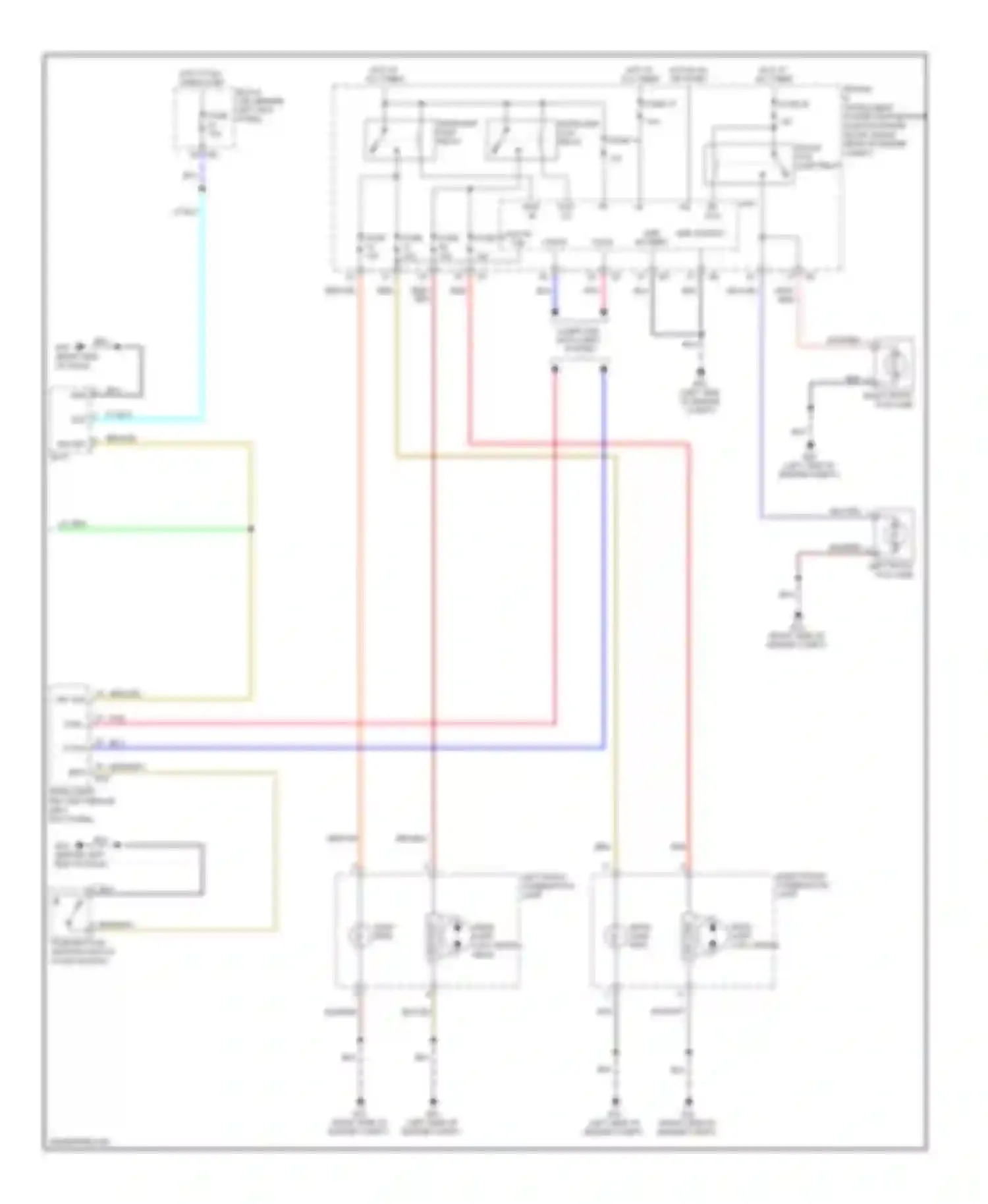 Wiring diagram left front combination lamp for Infiniti M45 III facelift (2008-2010) (3 of 3)