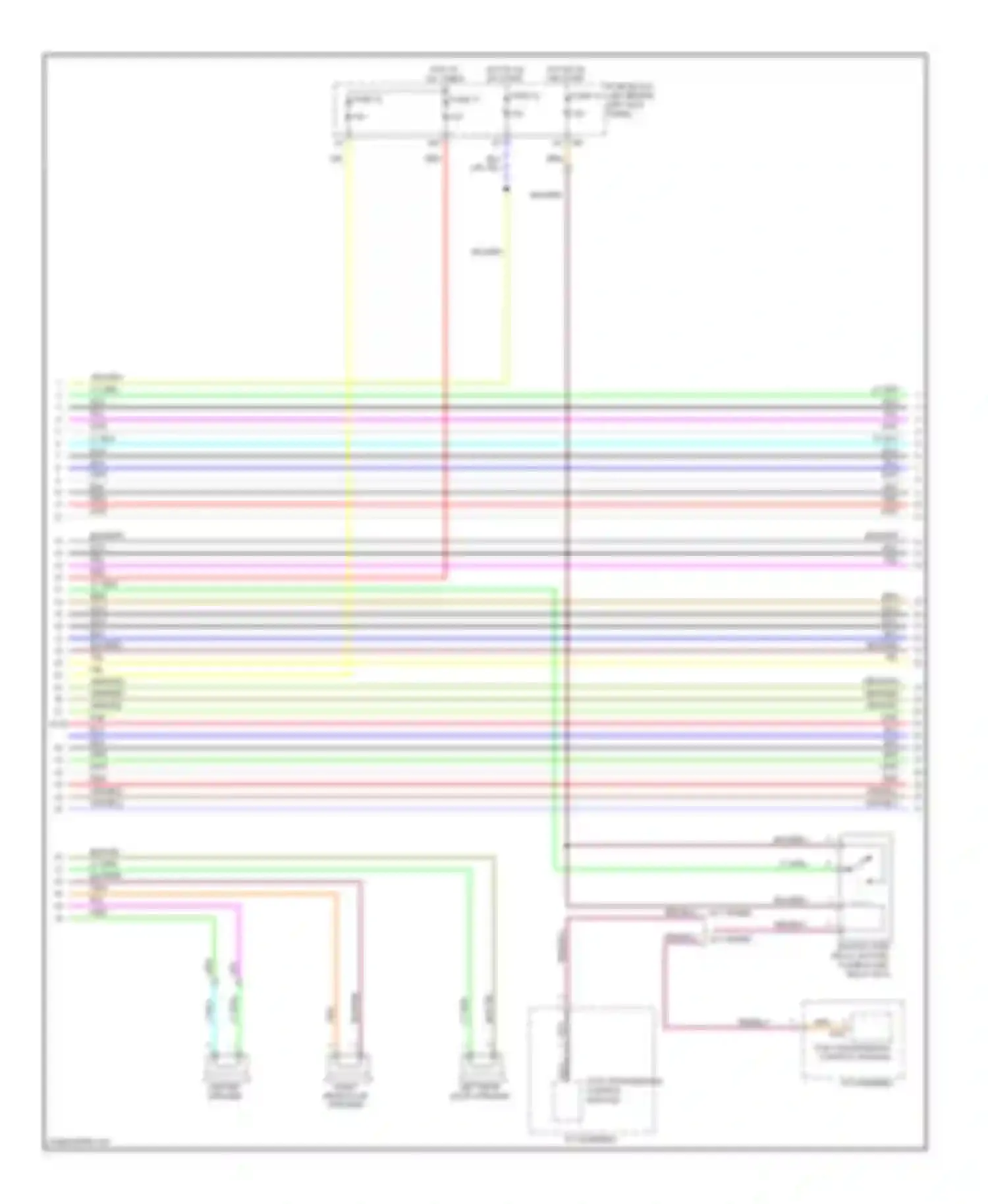 Wiring diagram left rear door speaker for Infiniti M45 III facelift (2008-2010) (2 of 9)