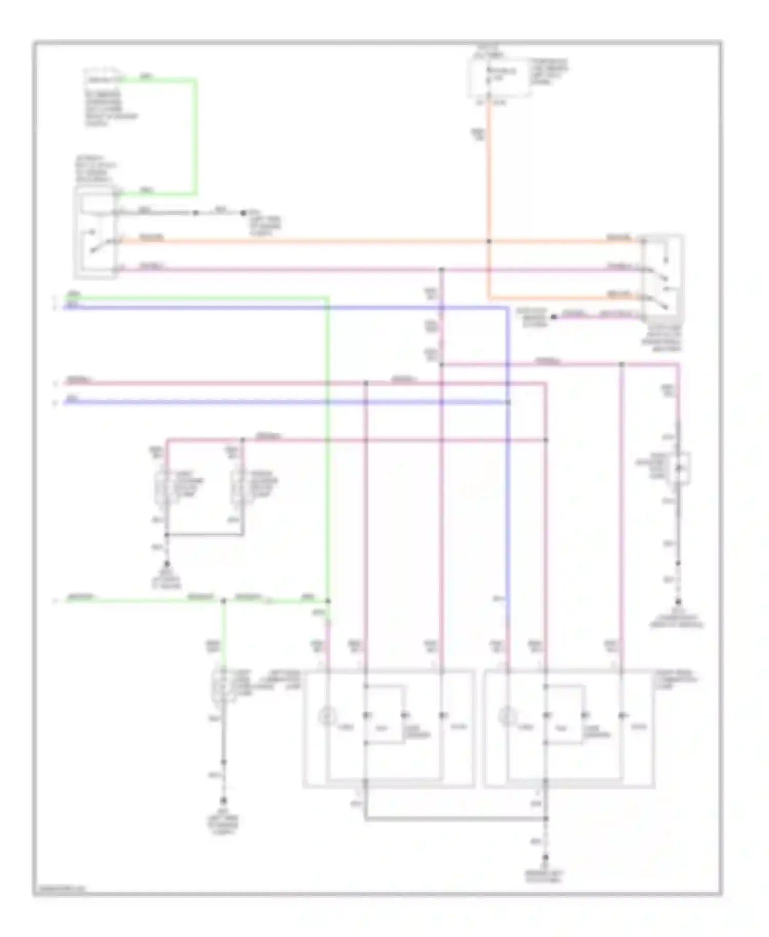 Wiring diagram left side turn signal lamp for Infiniti M45 III facelift (2008-2010) (1 of 1)