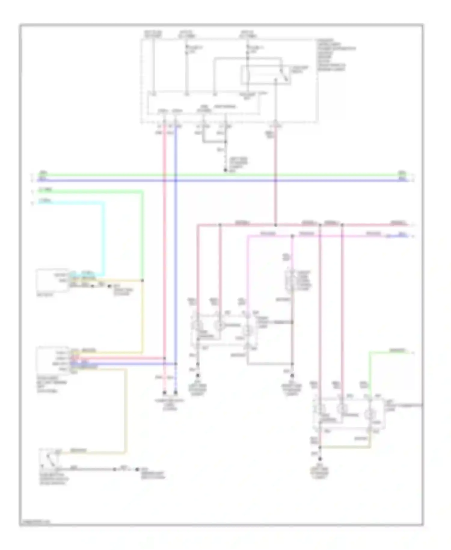 Wiring diagram right front combination lamp for Infiniti M45 III facelift (2008-2010) (1 of 3)