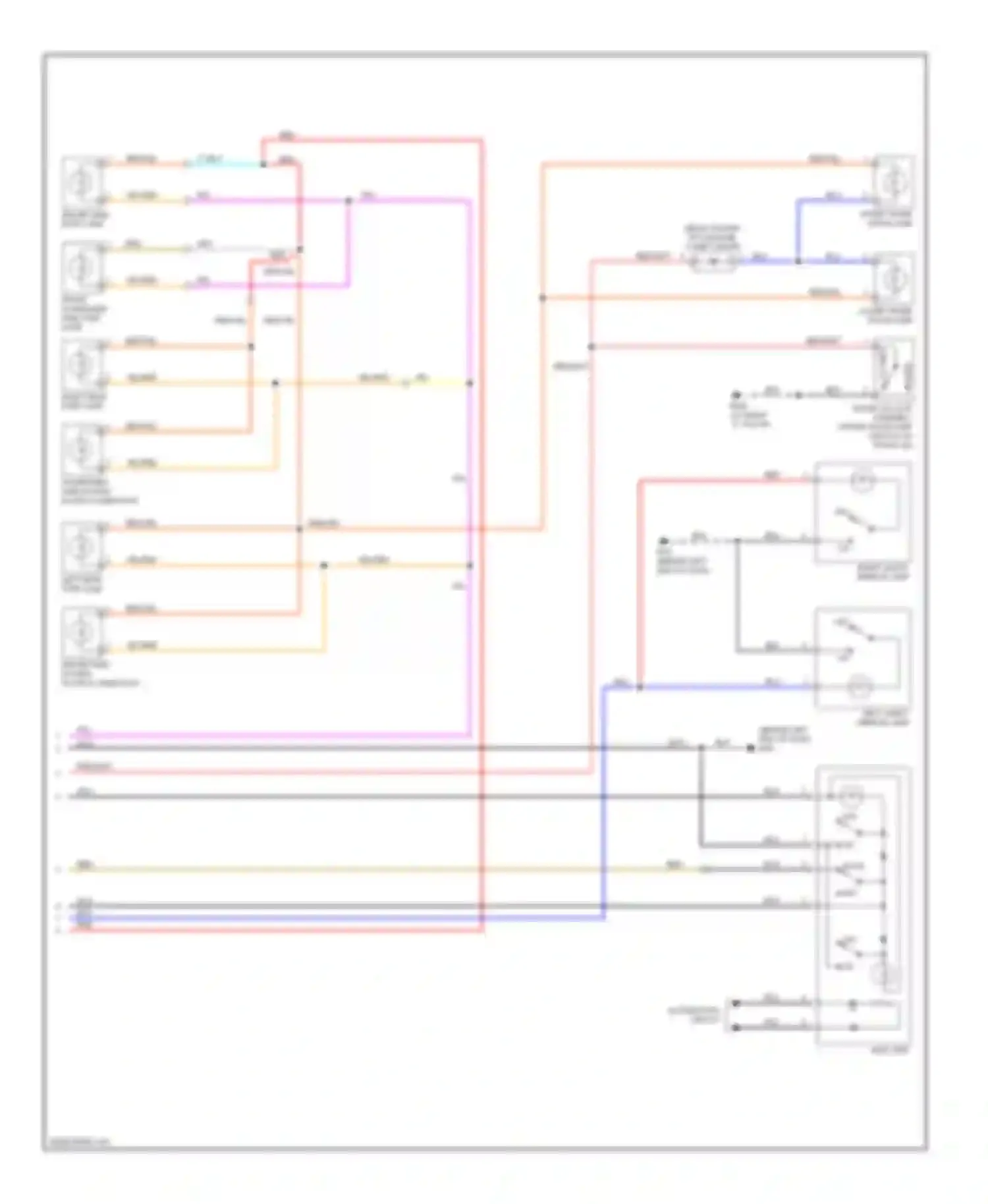 Wiring diagram upper trunk room lamp for Infiniti M45 III facelift (2008-2010) (1 of 1)