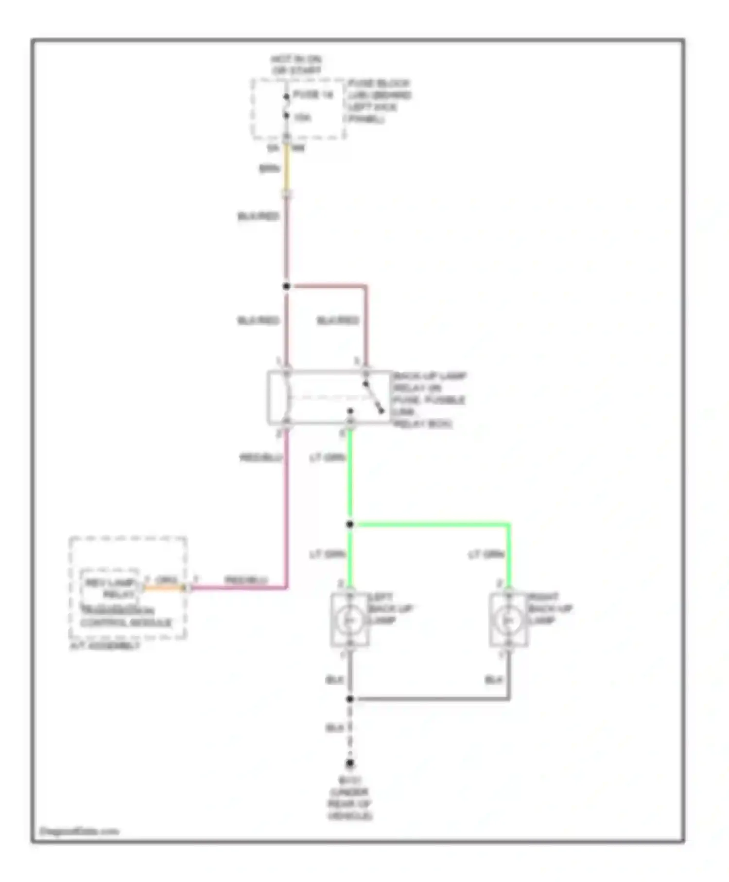 M45 Infiniti III (2005-2008): Back-up lamps circuit