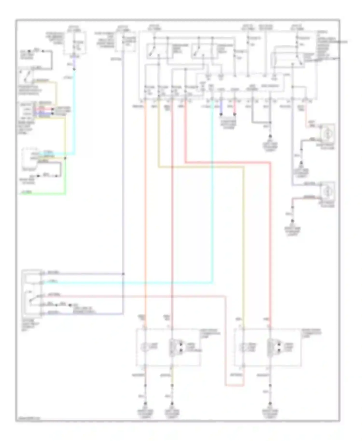 M45 Infiniti III (2005-2008): Headlights circuit, with drl (2 of 2)