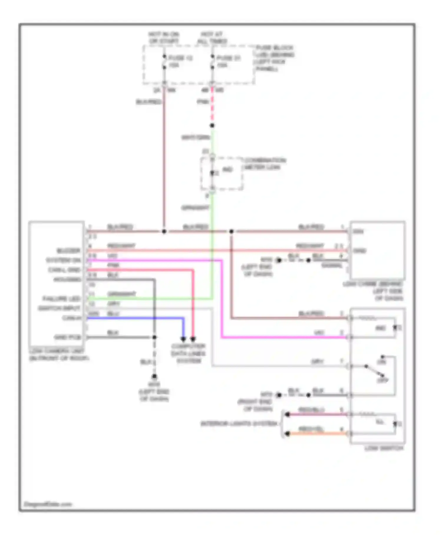 Wiring diagram combination meter ldw ind for Infiniti M45 III (2005-2008) (1 of 1)