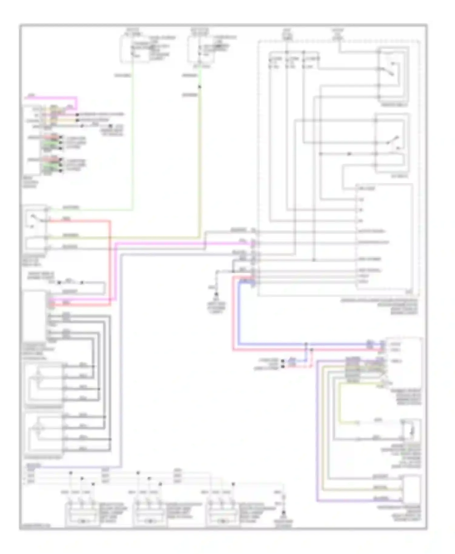 Wiring diagram cooling fan motor 1 for Infiniti M45 III (2005-2008) (1 of 2)