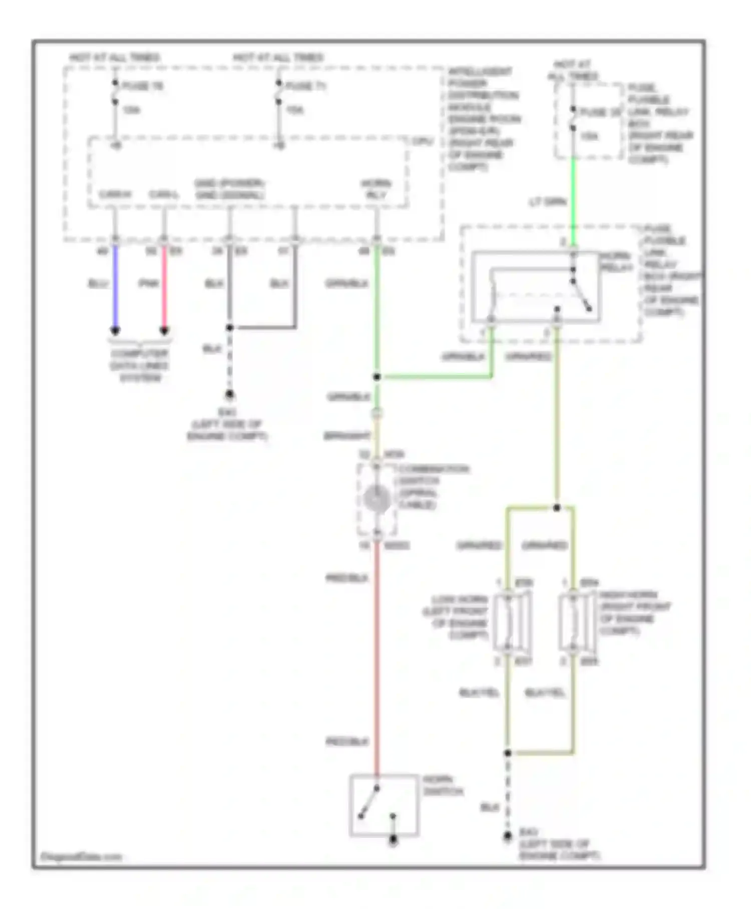 Wiring diagram fuse 78 for Infiniti M45 III (2005-2008) (6 of 8)
