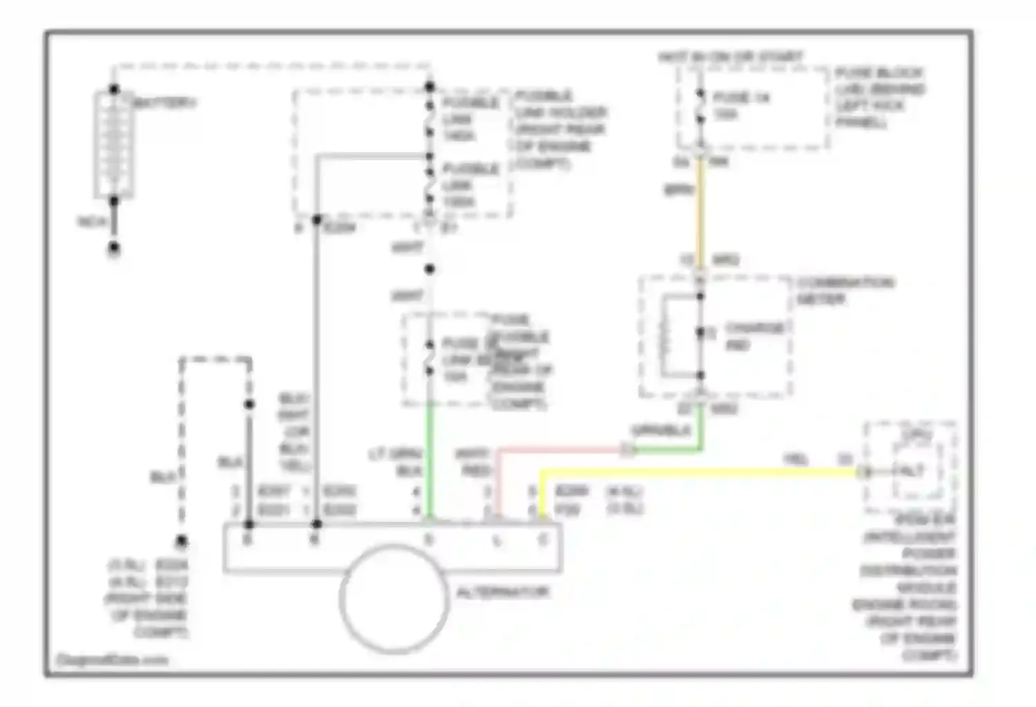Wiring diagram fusible link a for Infiniti M45 III (2005-2008) (1 of 2)