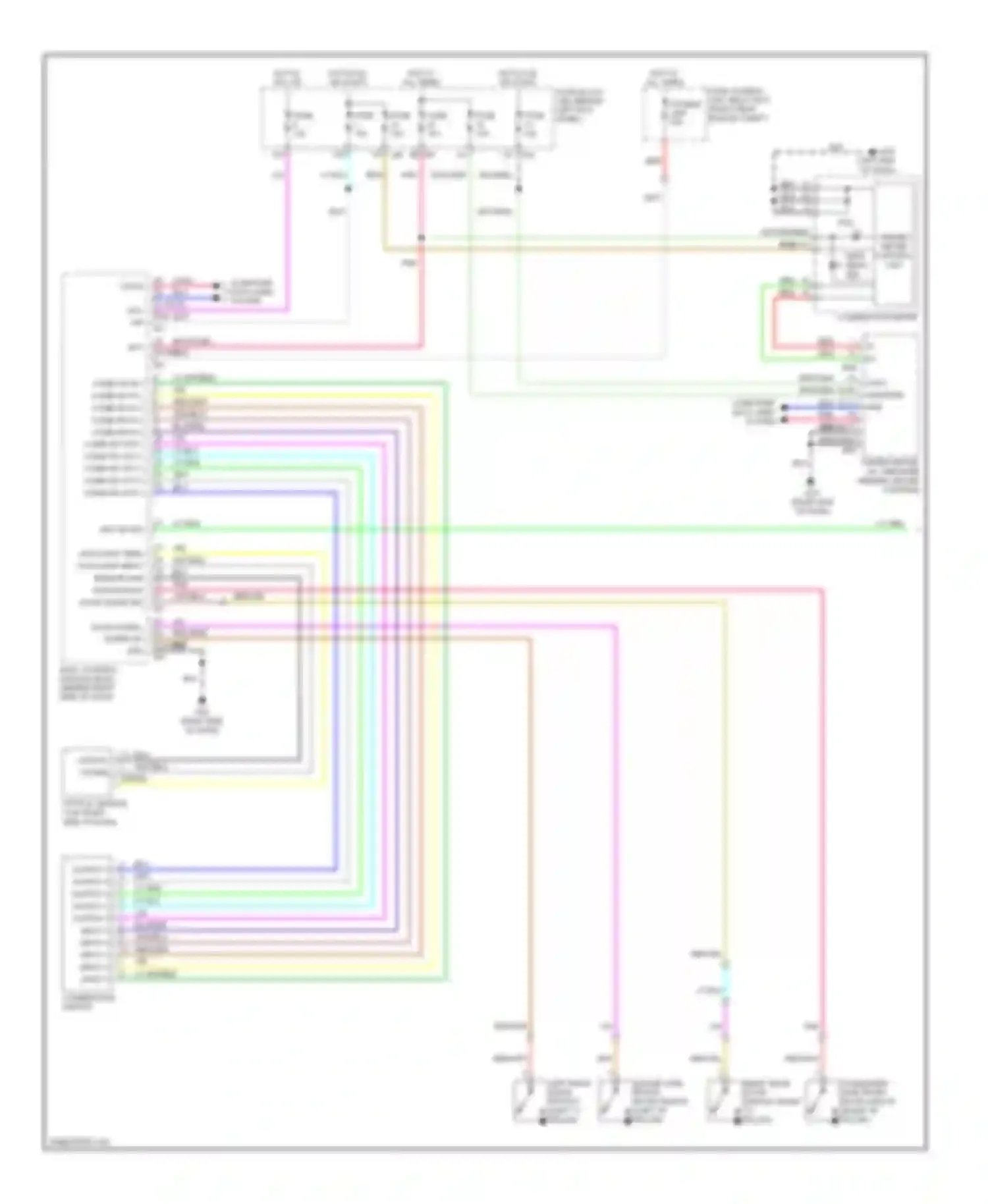 Wiring diagram left "c" pillar) for Infiniti M45 III (2005-2008) (2 of 2)