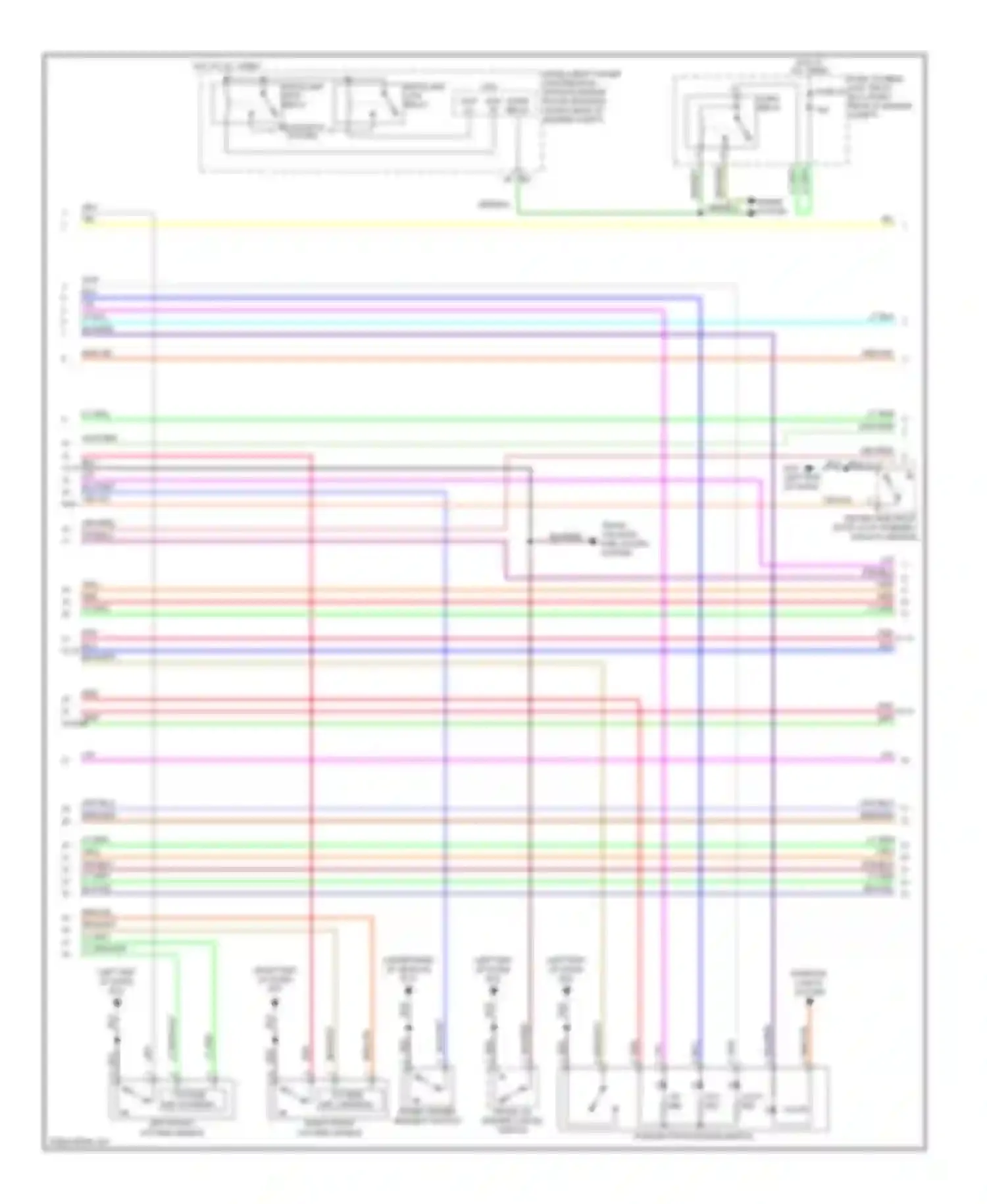 Wiring diagram left front outside handle for Infiniti M45 III (2005-2008) (1 of 2)