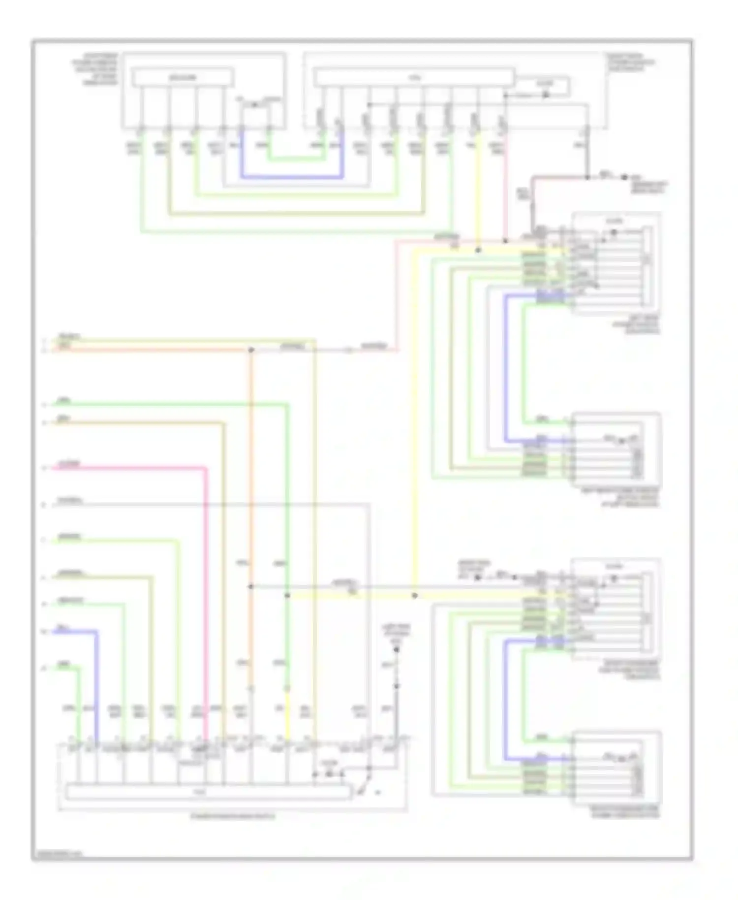 Wiring diagram right rear power window sub switch for Infiniti M45 III (2005-2008) (1 of 1)