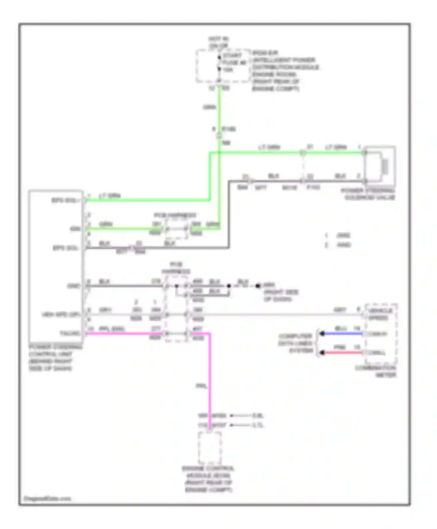 M56 Infiniti IV (2010-2013): Electronic power steering circuit, without 4was