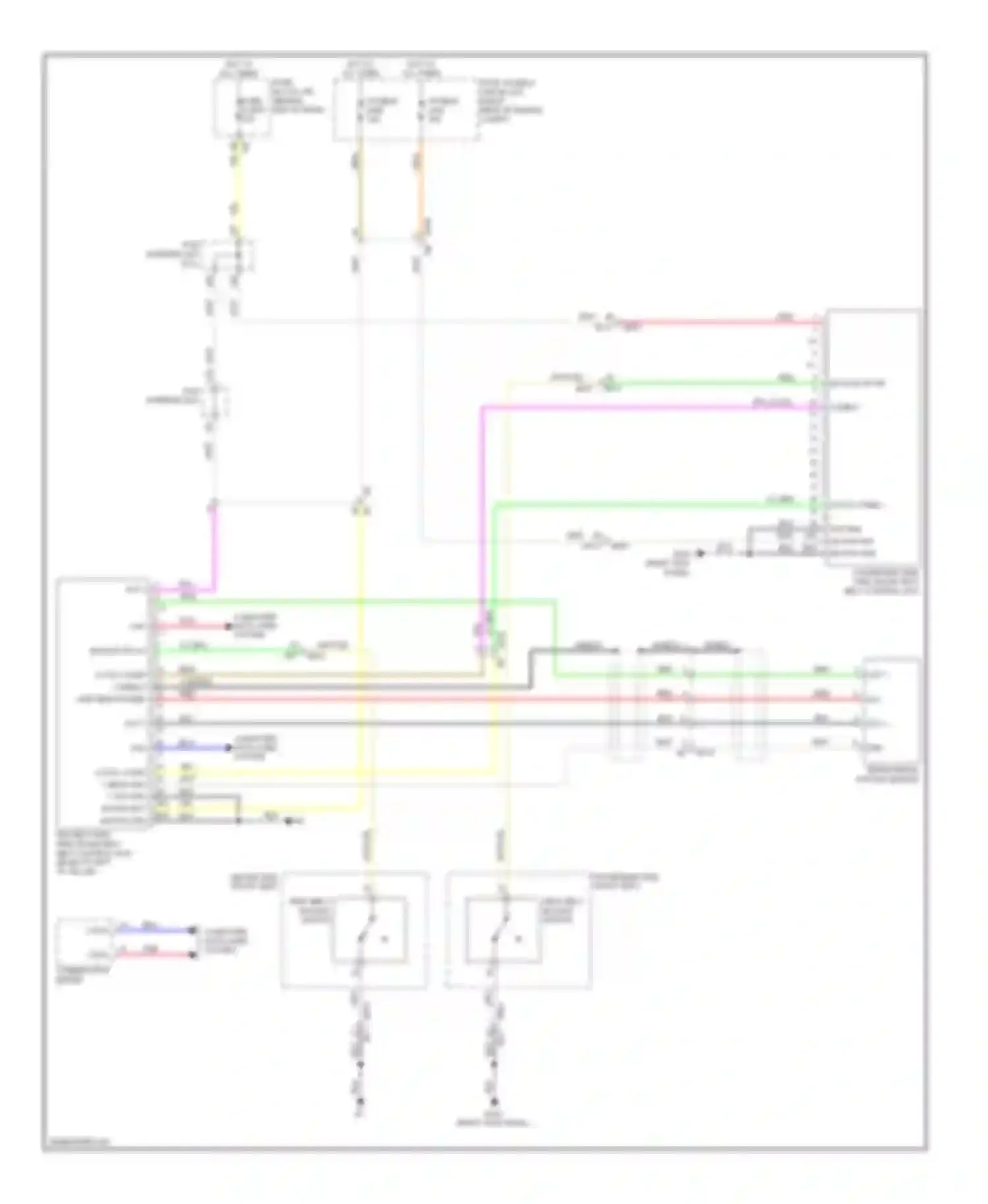 M56 Infiniti IV (2010-2013): Passive restraints circuit
