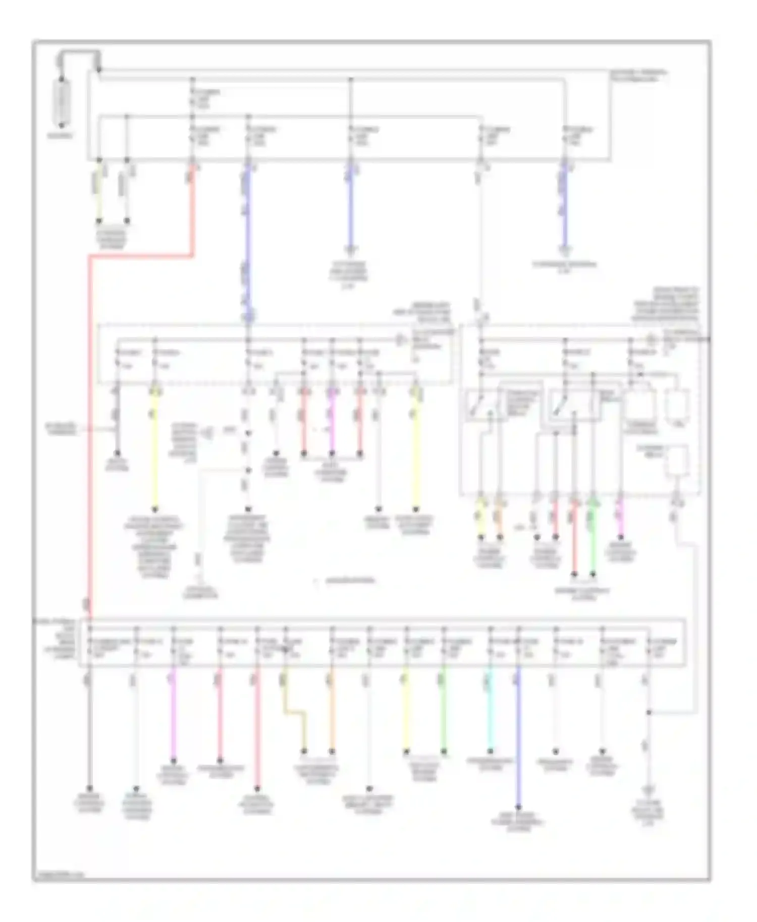 M56 Infiniti IV (2010-2013): Power distribution circuit (1 of 3)