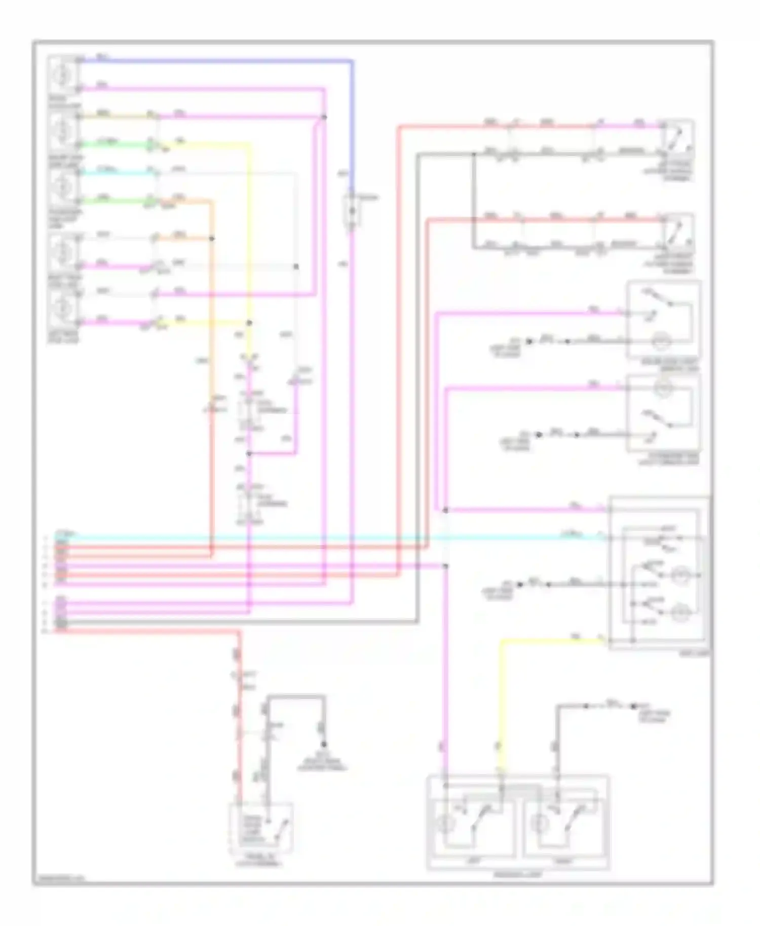 Wiring diagram driver side step lamp for Infiniti M56 IV (2010-2013) (1 of 1)