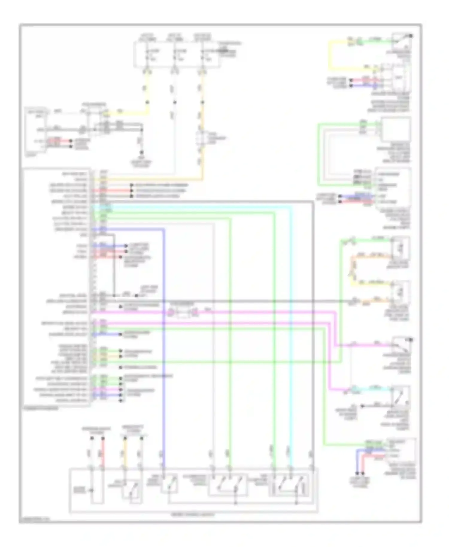 Wiring diagram headlights system for Infiniti M56 IV (2010-2013) (2 of 3)