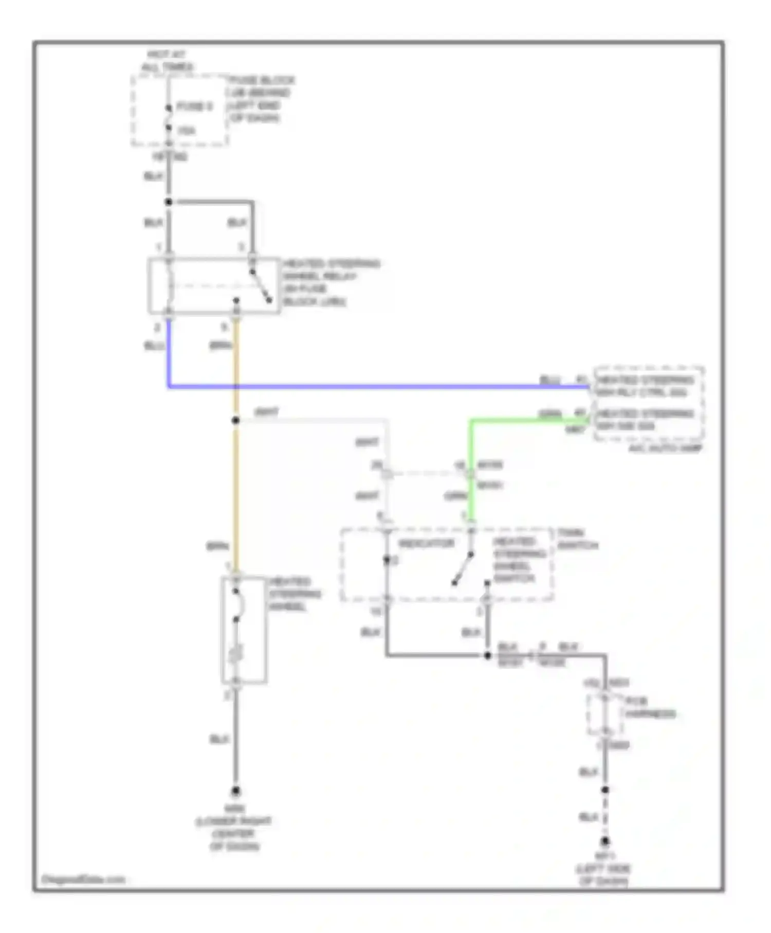 Wiring diagram heated steering wh sw sig for Infiniti M56 IV (2010-2013) (1 of 1)