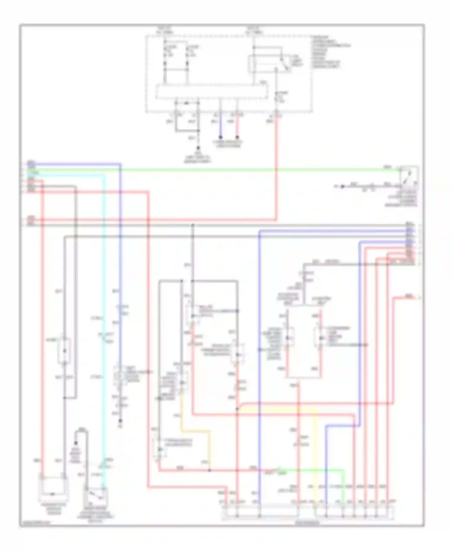 Wiring diagram left front outside handle assembly for Infiniti M56 IV (2010-2013) (2 of 2)