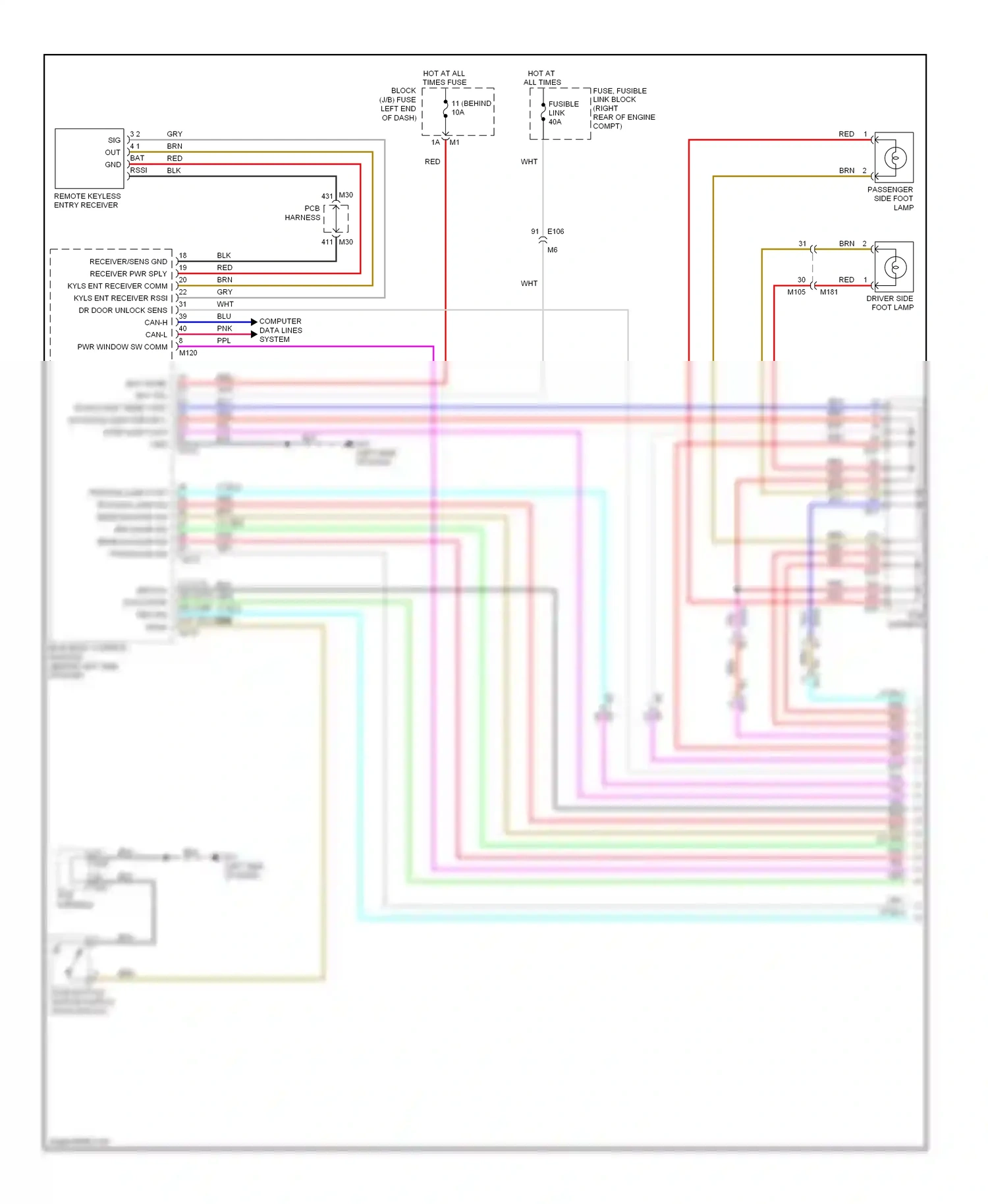 Infiniti M56 IV (2010-2013) push-button ignition switch (push switch) wiring diagram  (1 of 1)