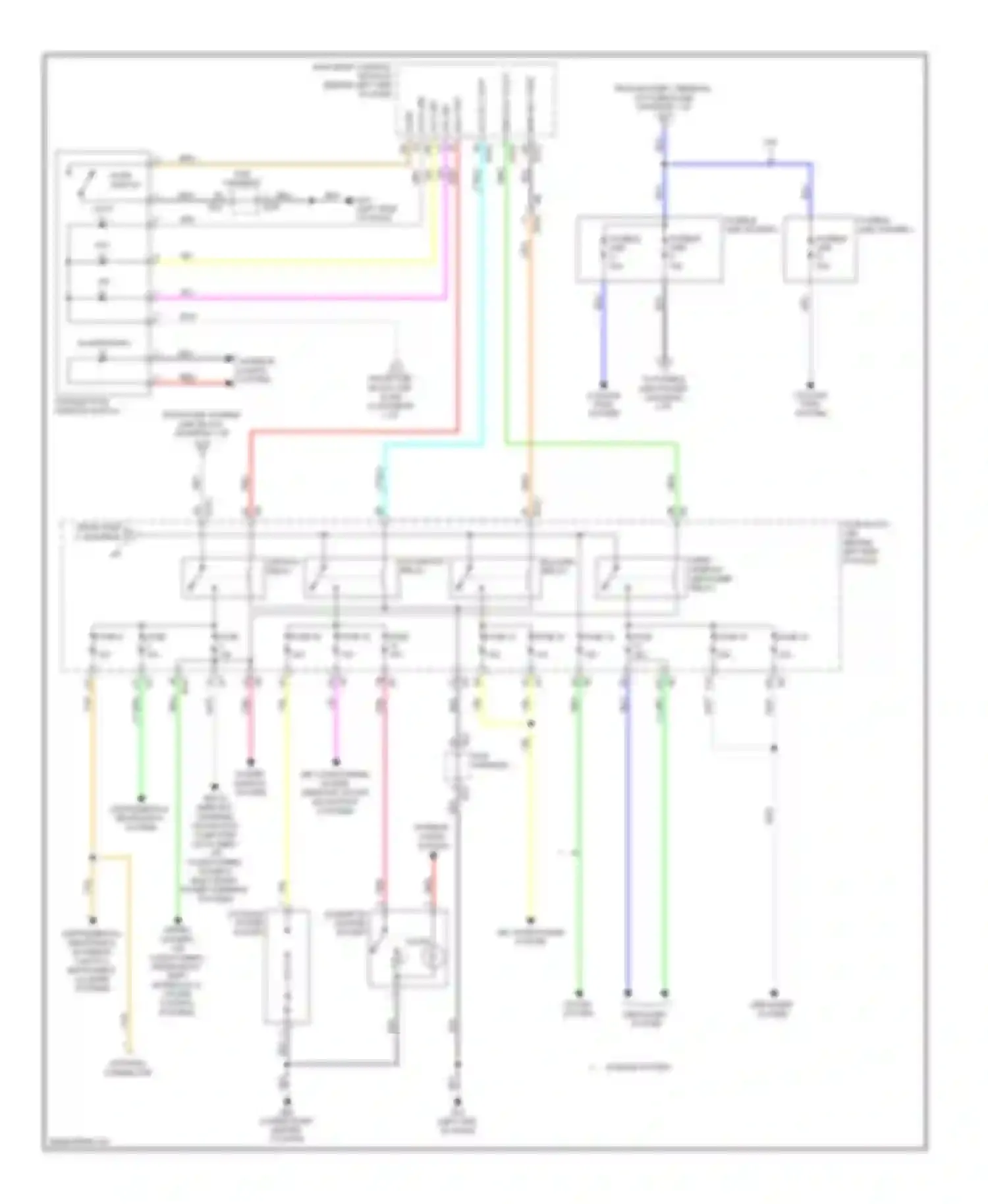 Wiring diagram push switch for Infiniti M56 IV (2010-2013) (2 of 3)