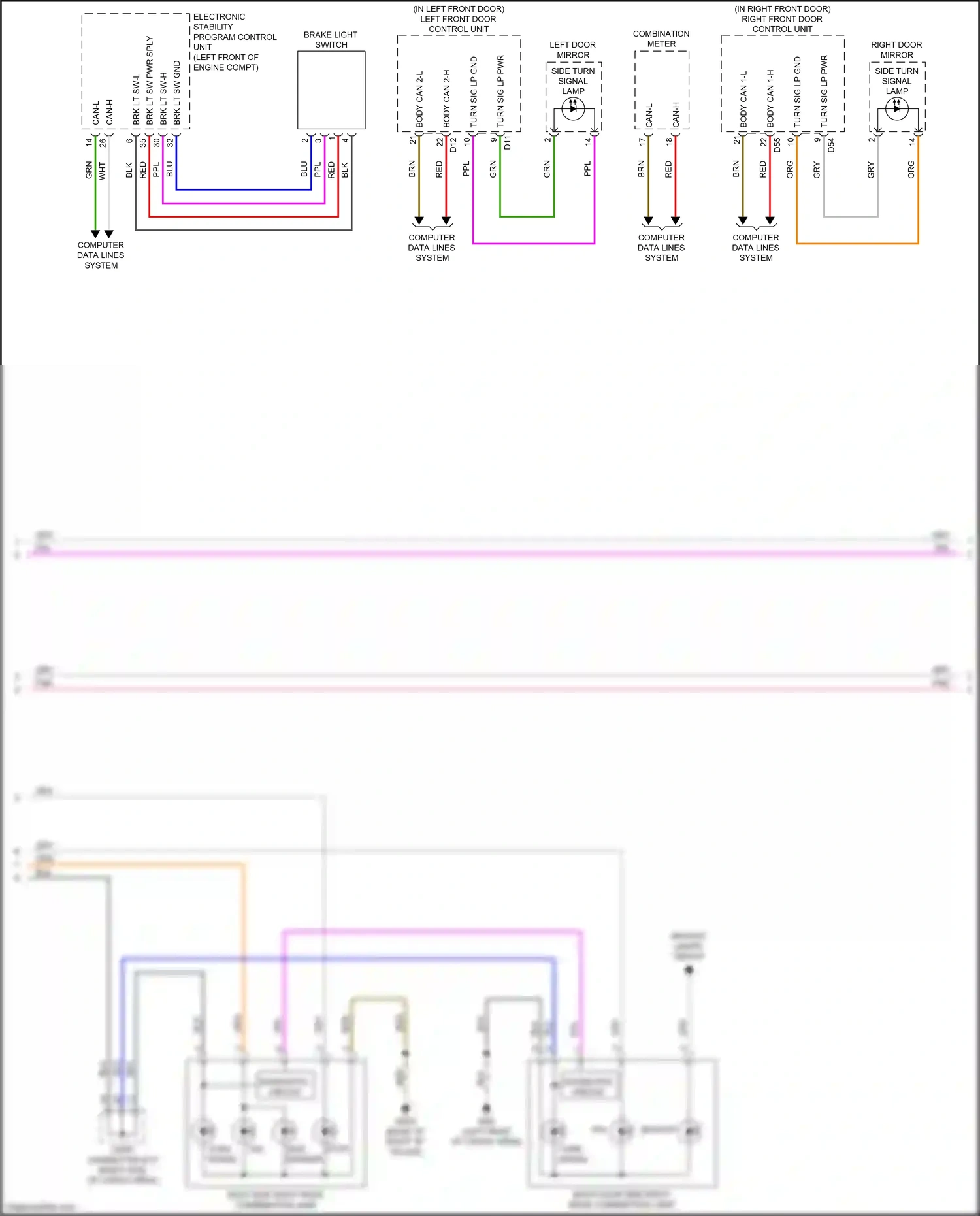 Infiniti Q30 I (2015-2019) electronic stability program control unit wiring diagram  (4 of 4)