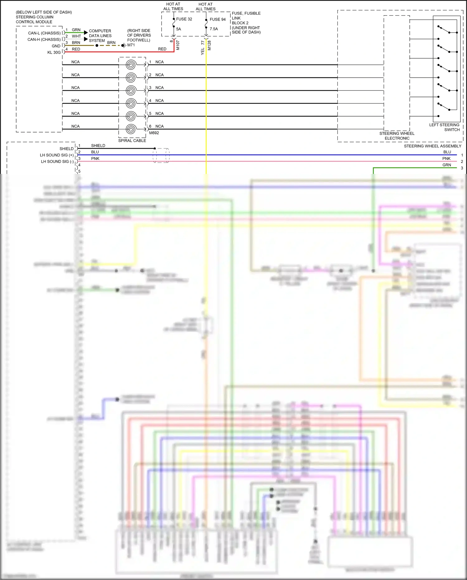 Infiniti Q30 I (2015-2019) multi- function switch wiring diagram  (2 of 5)
