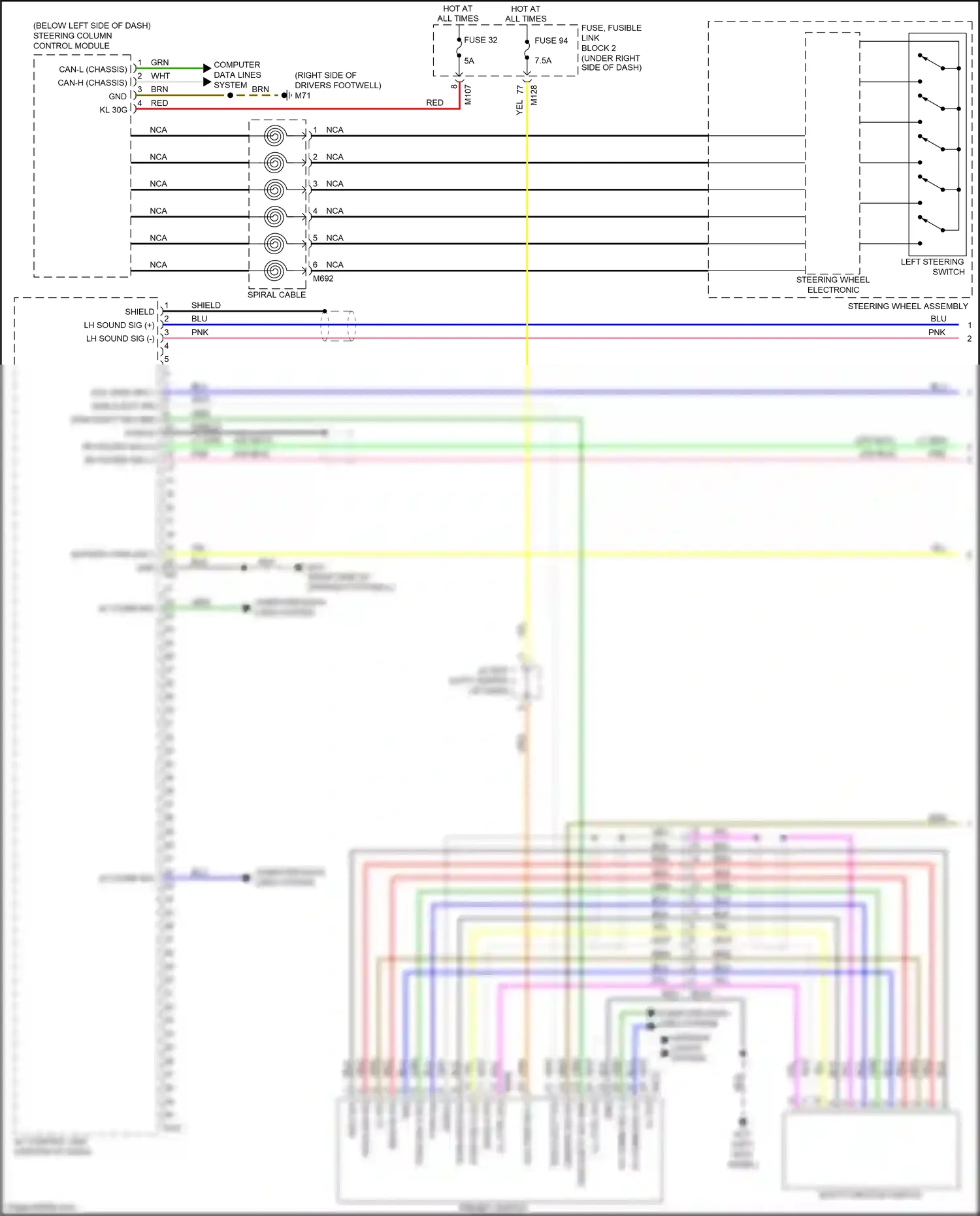 Infiniti Q30 I (2015-2019) multi- function switch wiring diagram  (5 of 5)