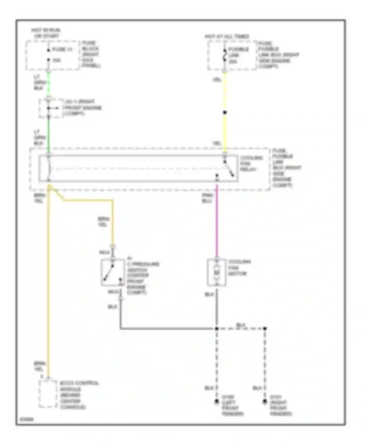 Q45 Infiniti I (1989-1996): Cooling fan circuit, canada