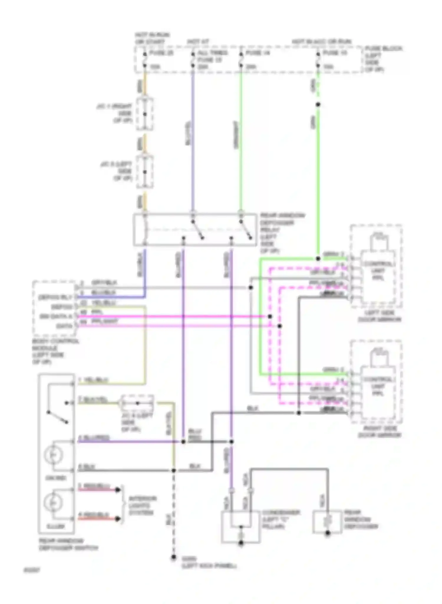 Q45 Infiniti I (1989-1996): Defogger circuit