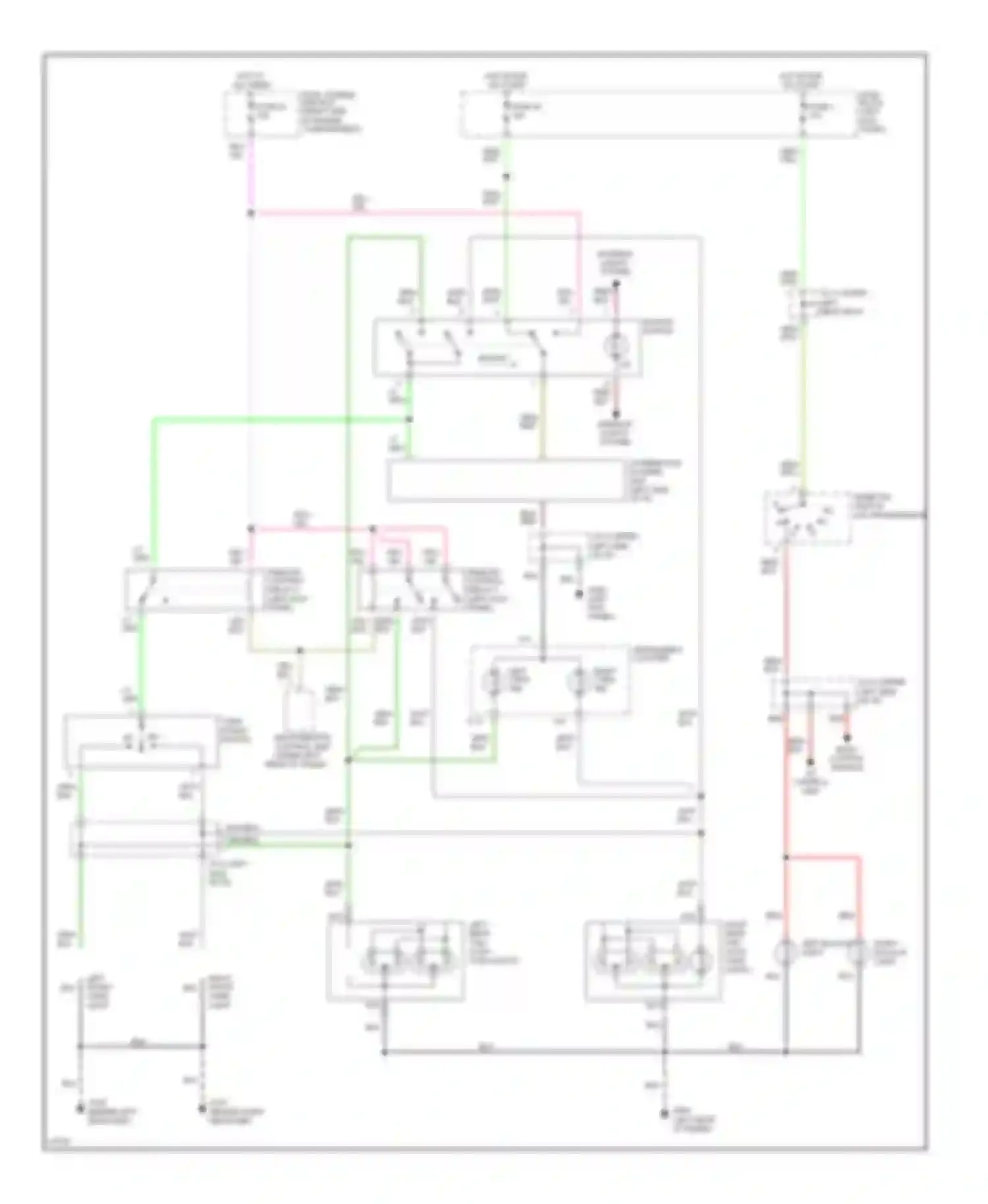 Q45 Infiniti I (1989-1996): Exterior light circuit (2 of 2)