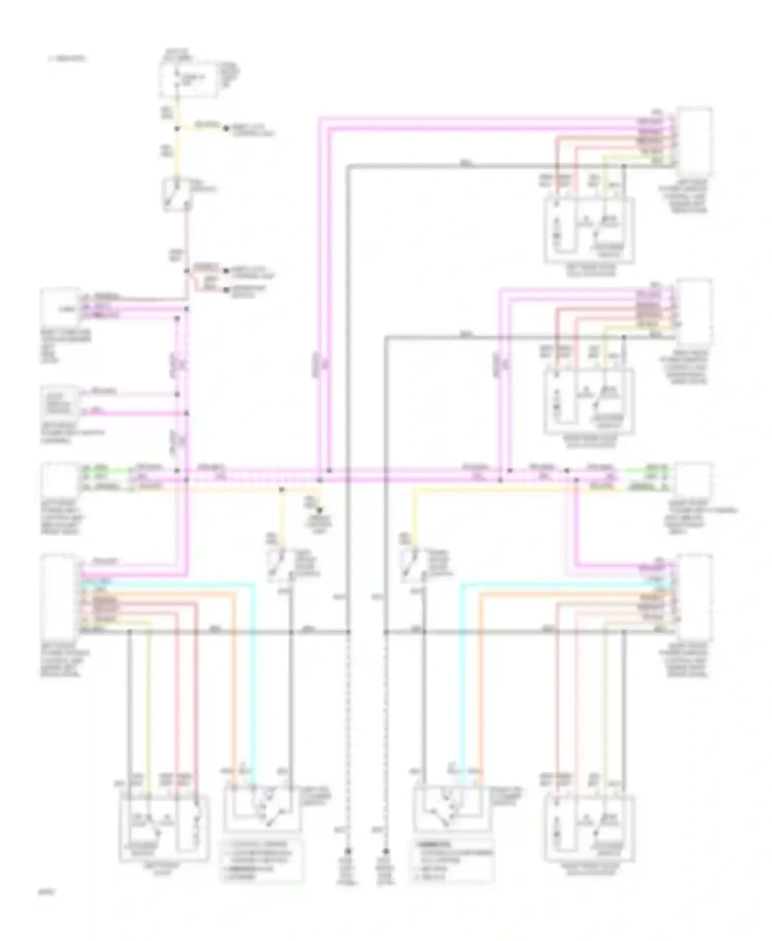 Q45 Infiniti I (1989-1996): Door lock circuit