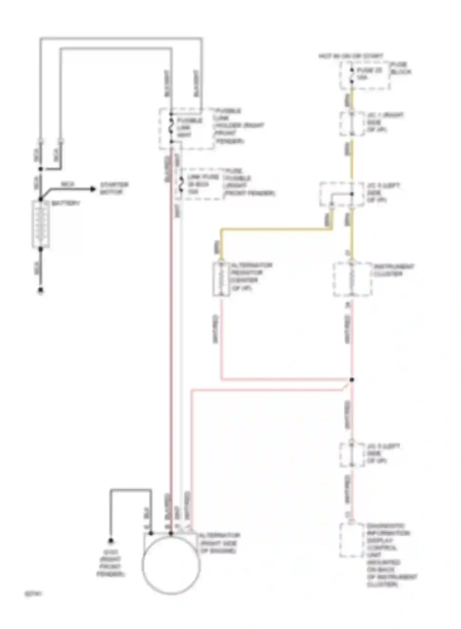 Q45 Infiniti I (1989-1996): Charging circuit