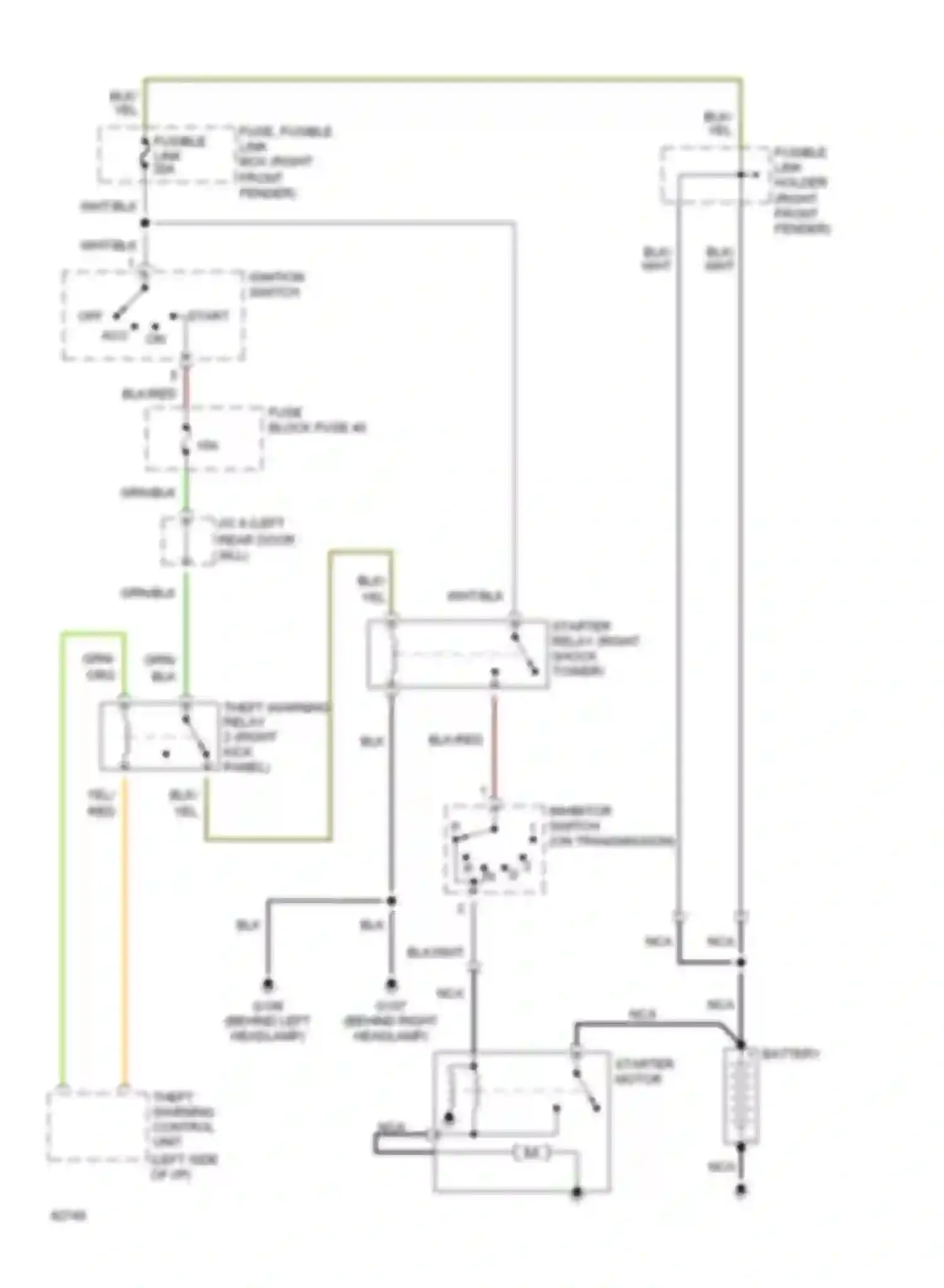 Q45 Infiniti I (1989-1996): Starting circuit