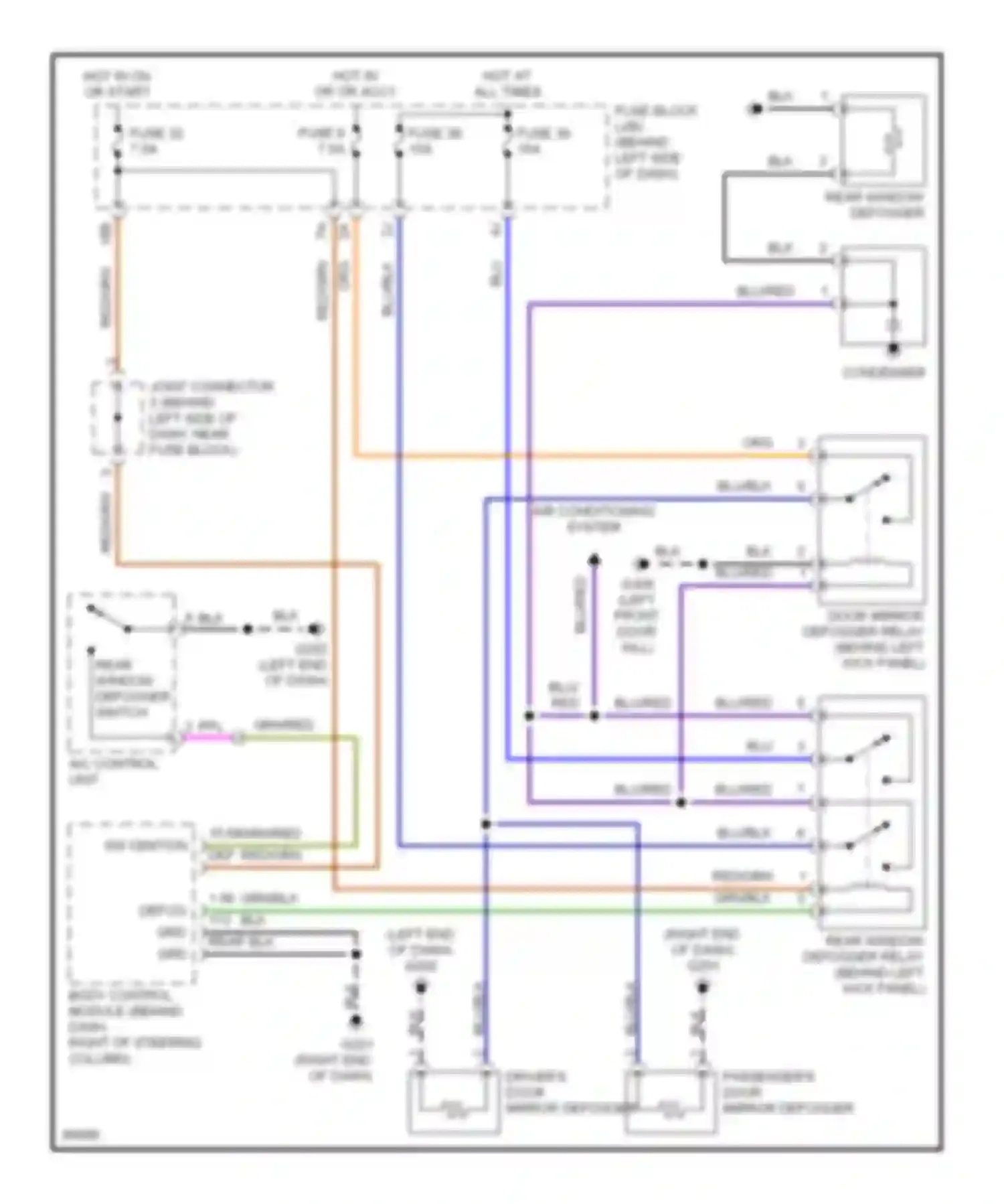 Q45 Infiniti II (1996-2001): Defogger circuit