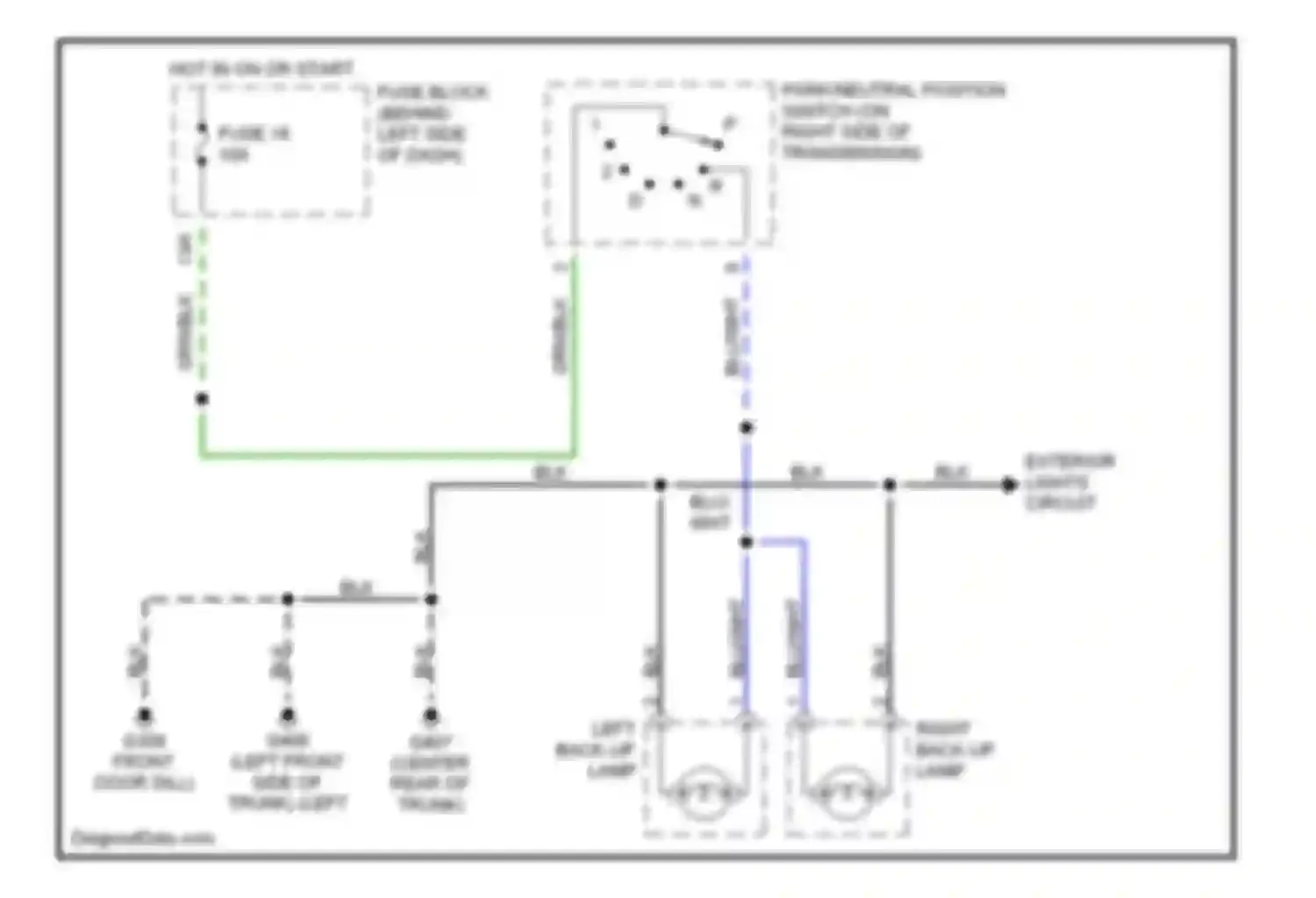 Q45 Infiniti II (1996-2001): Backup lamps circuit