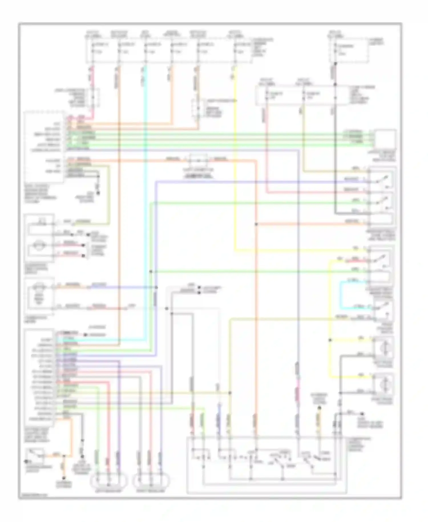 Q45 Infiniti II (1996-2001): Headlight circuit, with drl, without xenon lamps