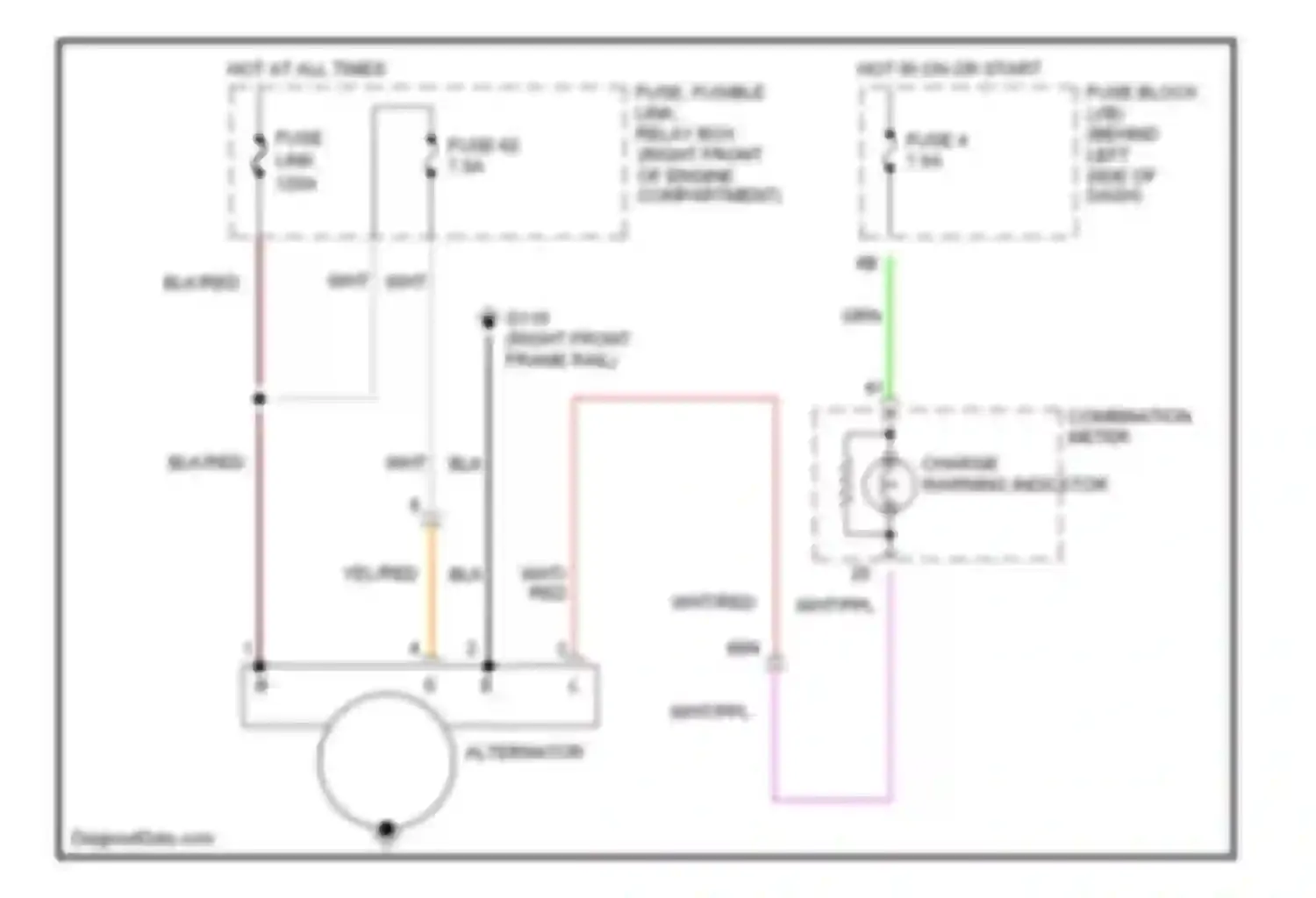 Q45 Infiniti II (1996-2001): Charging circuit