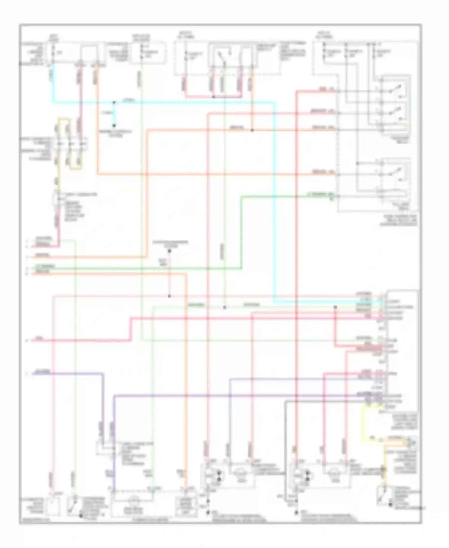 Q45 Infiniti III (2001-2006): Headlamps circuit, with drl (2 of 2)