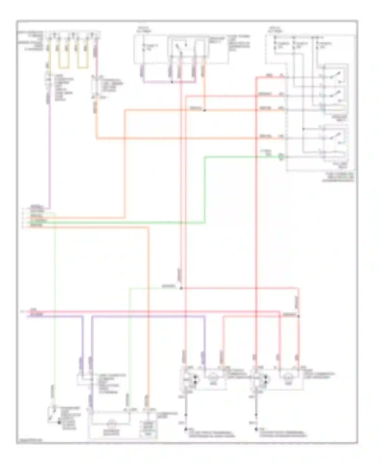 Q45 Infiniti III (2001-2006): Headlamps circuit, without drl (2 of 2)