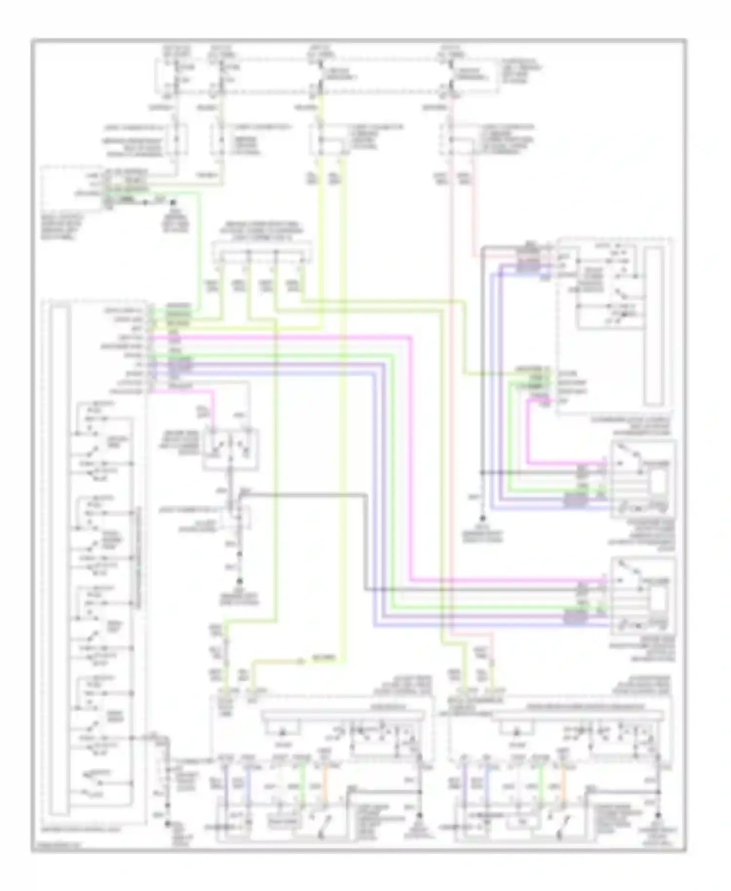 Q45 Infiniti III (2001-2006): Power windows circuit