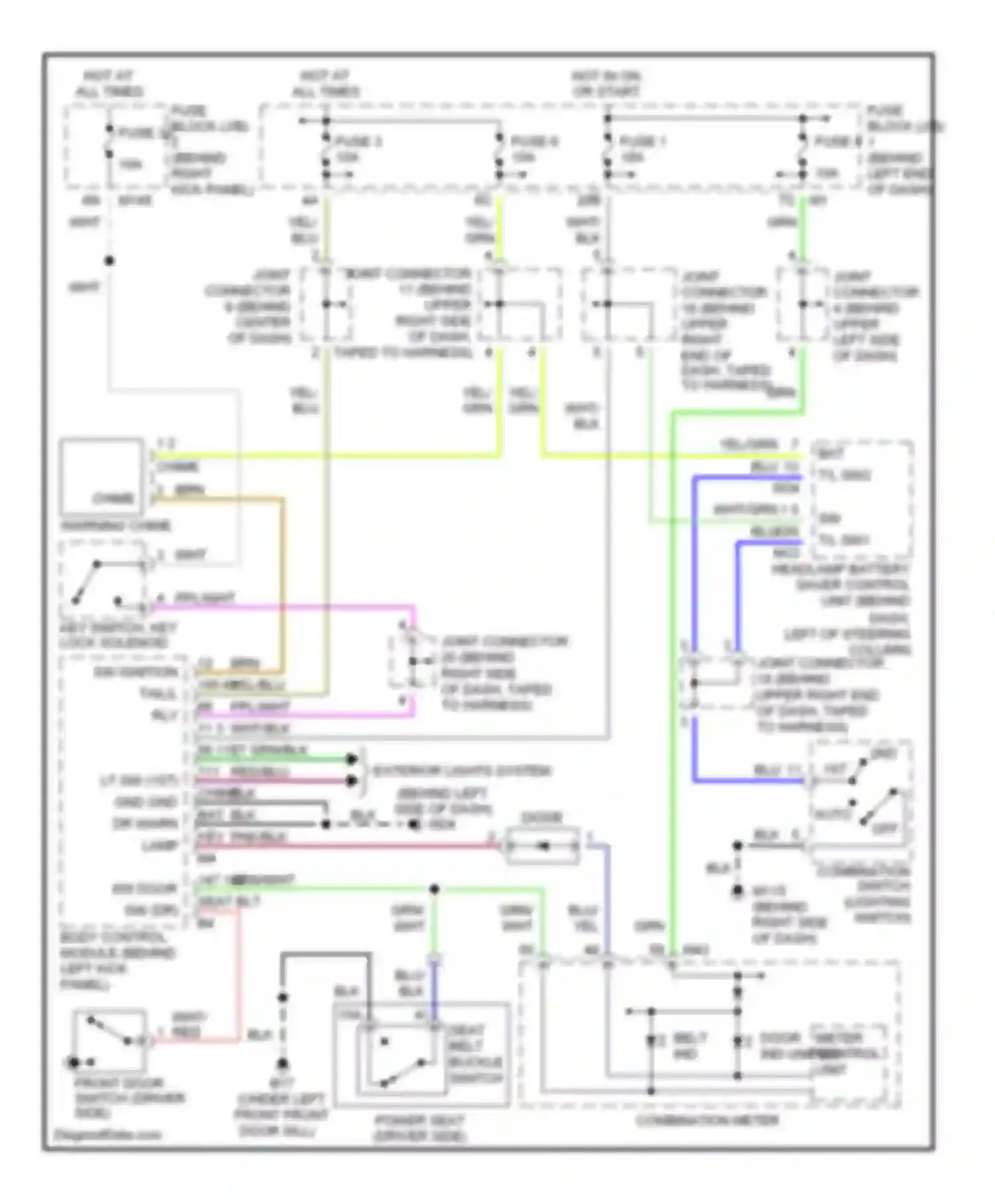 Q45 Infiniti III (2001-2006): Chime circuit