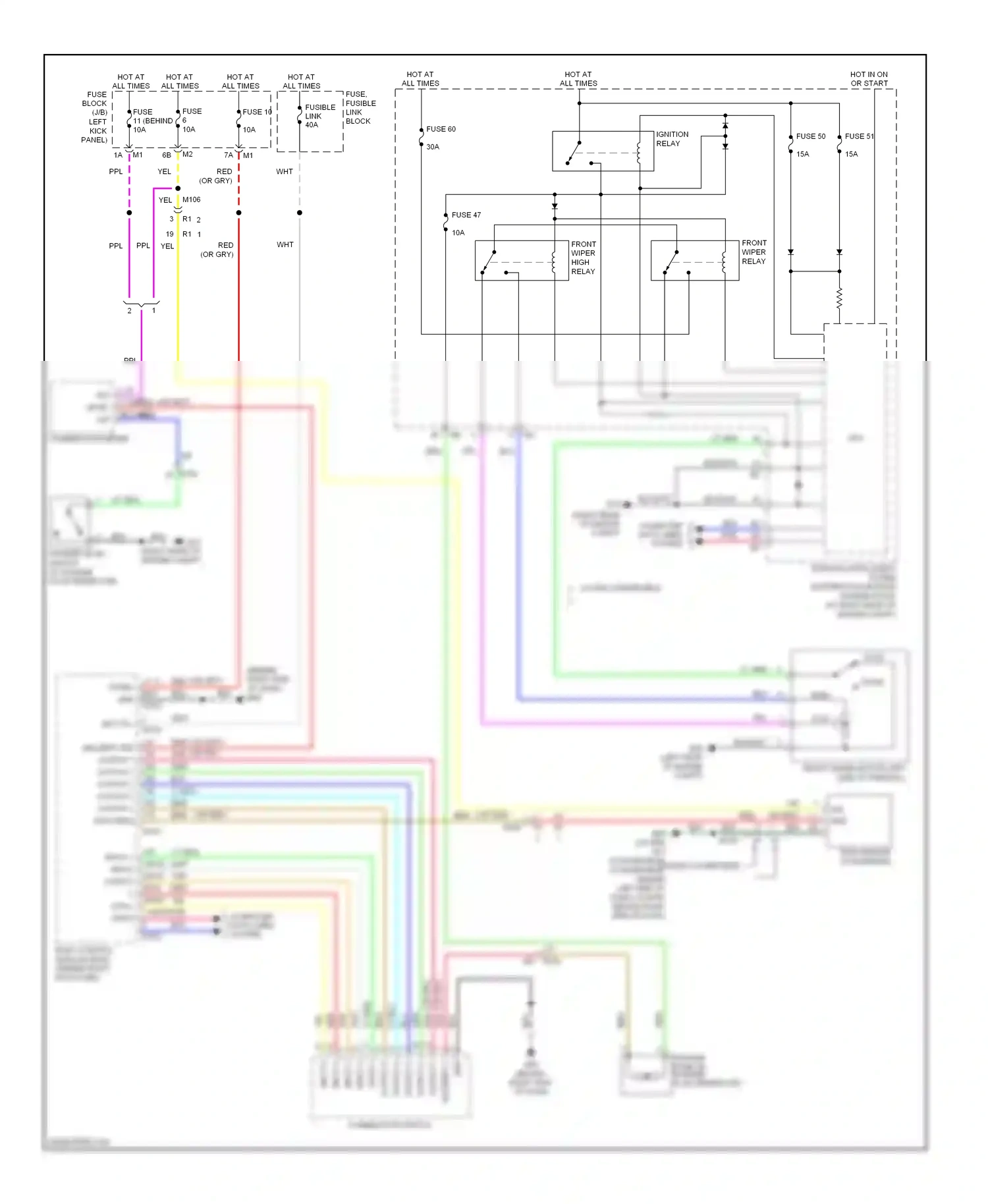 Wiring diagram combination switch for Infiniti Q60 I (2013-2016) (11 of 11)