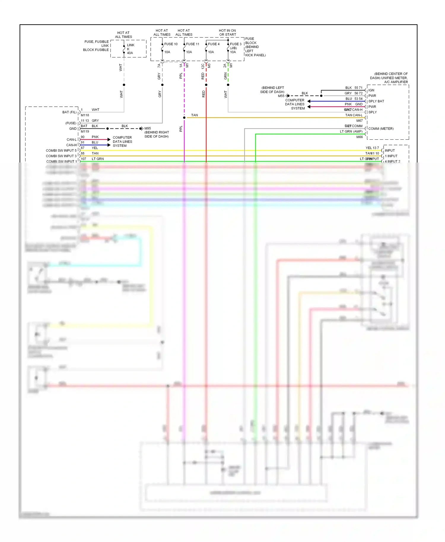 Wiring diagram combination switch for Infiniti Q60 I (2013-2016) (7 of 11)