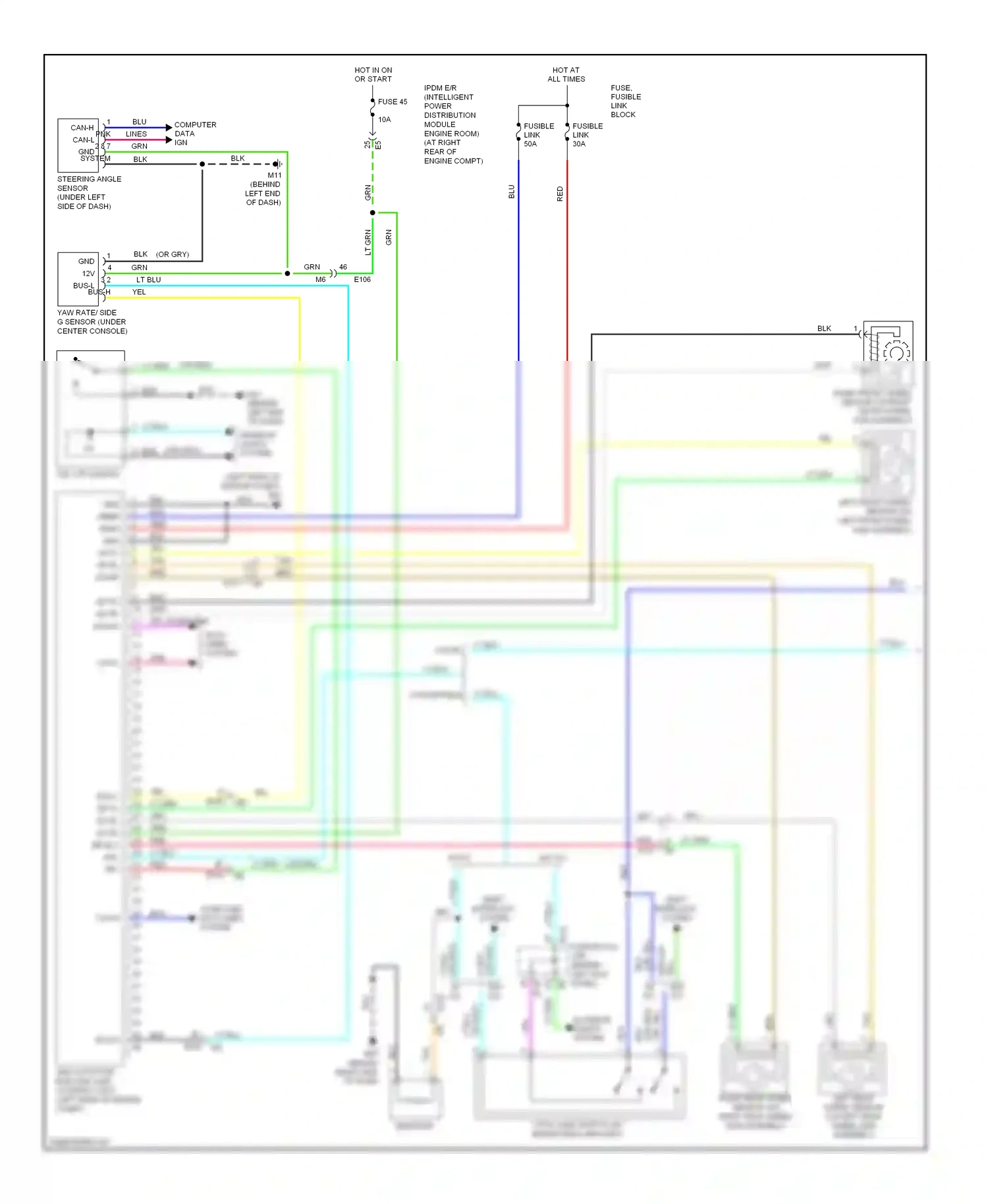 Wiring diagram computer data lines system can-h for Infiniti Q60 I (2013-2016) (1 of 1)