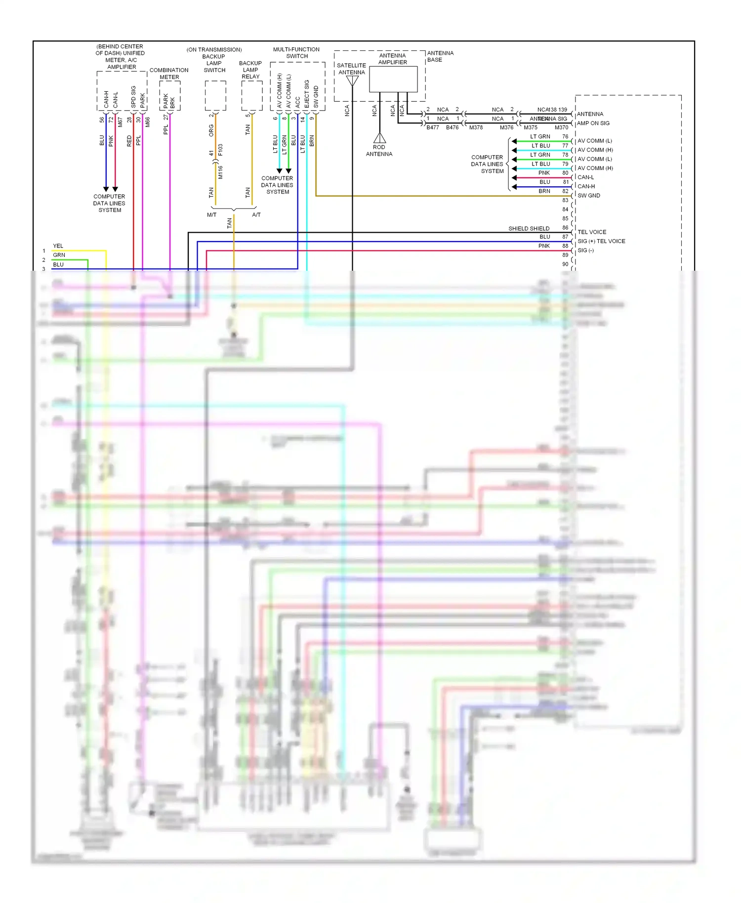 Wiring diagram computer data lines system for Infiniti Q60 I (2013-2016) (59 of 75)