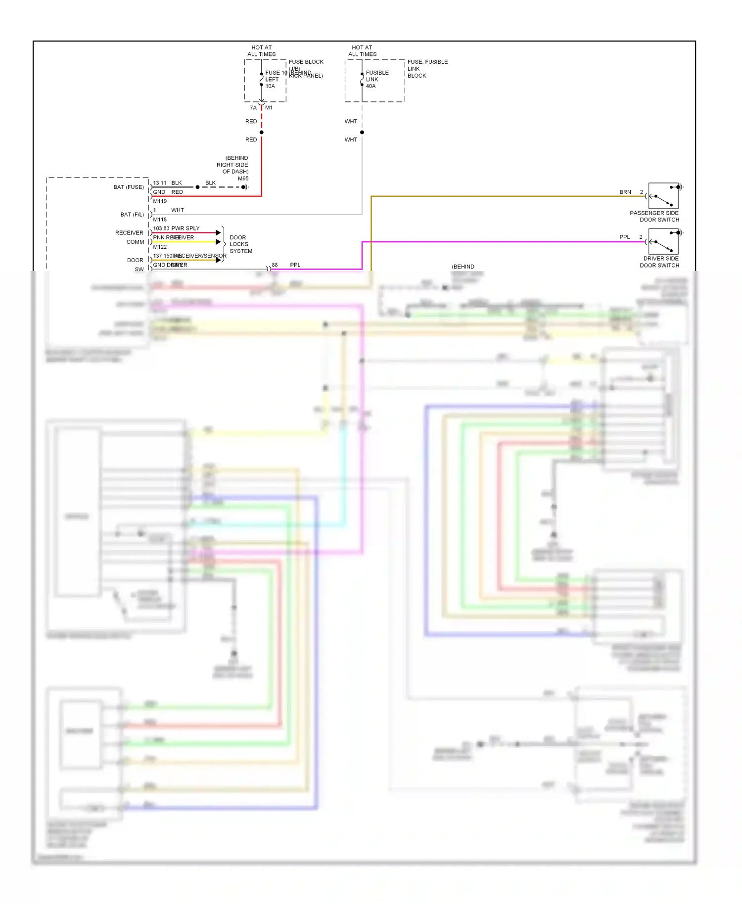 Wiring diagram lock switch for Infiniti Q60 I (2013-2016) (1 of 1)