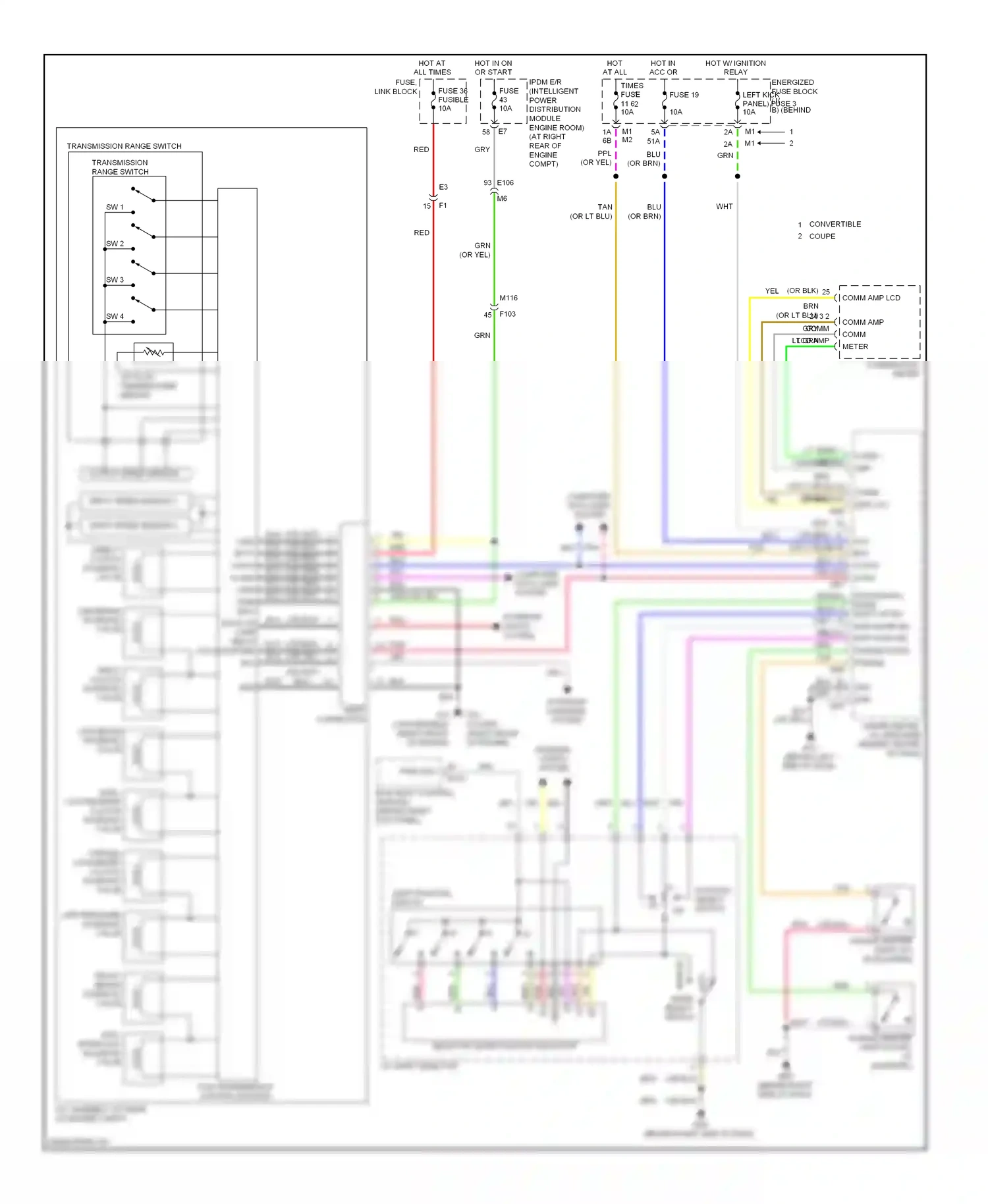 Wiring diagram position select switch for Infiniti Q60 I (2013-2016) (1 of 1)