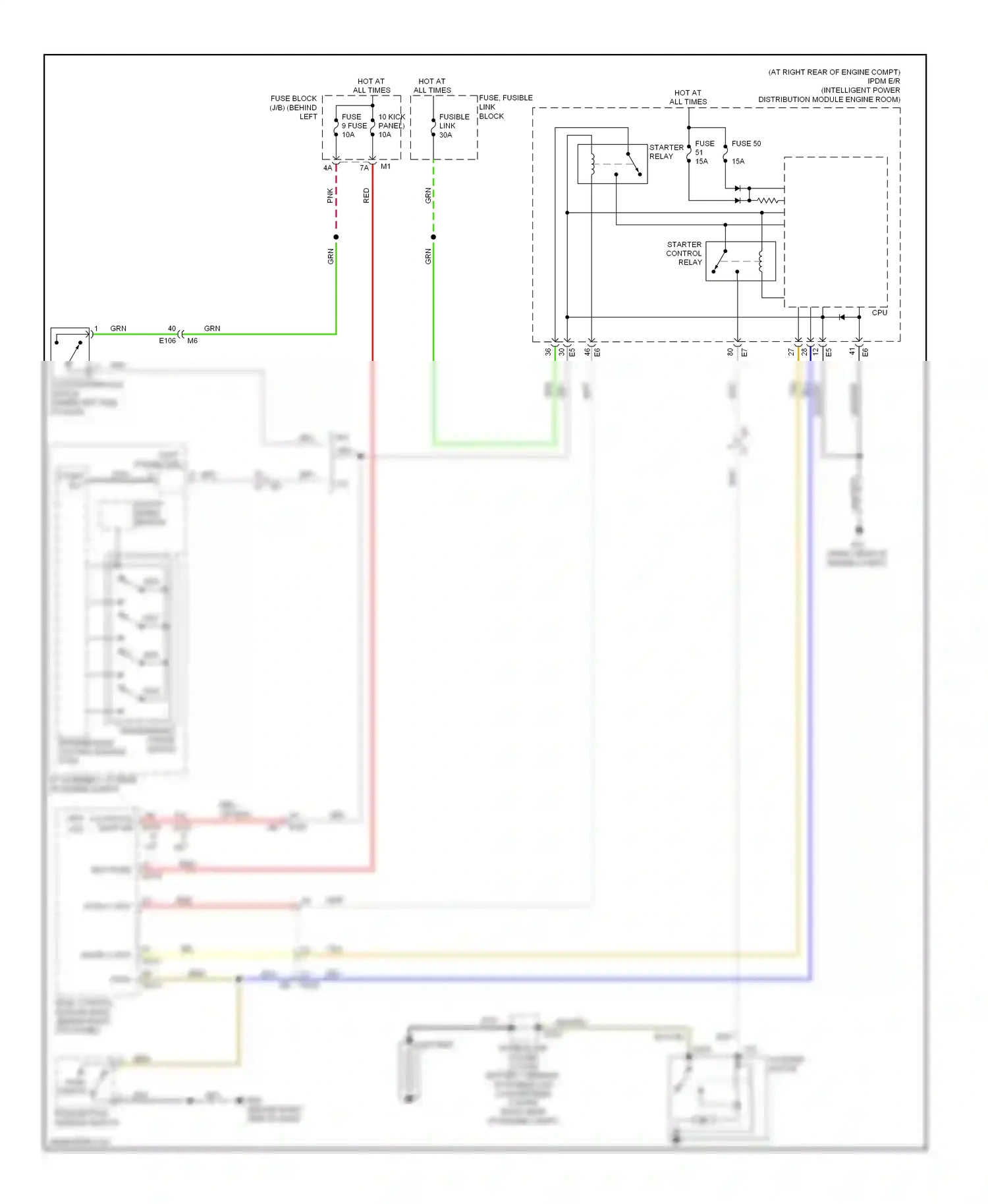 Wiring diagram push button ignition switch for Infiniti Q60 I (2013-2016) (8 of 8)