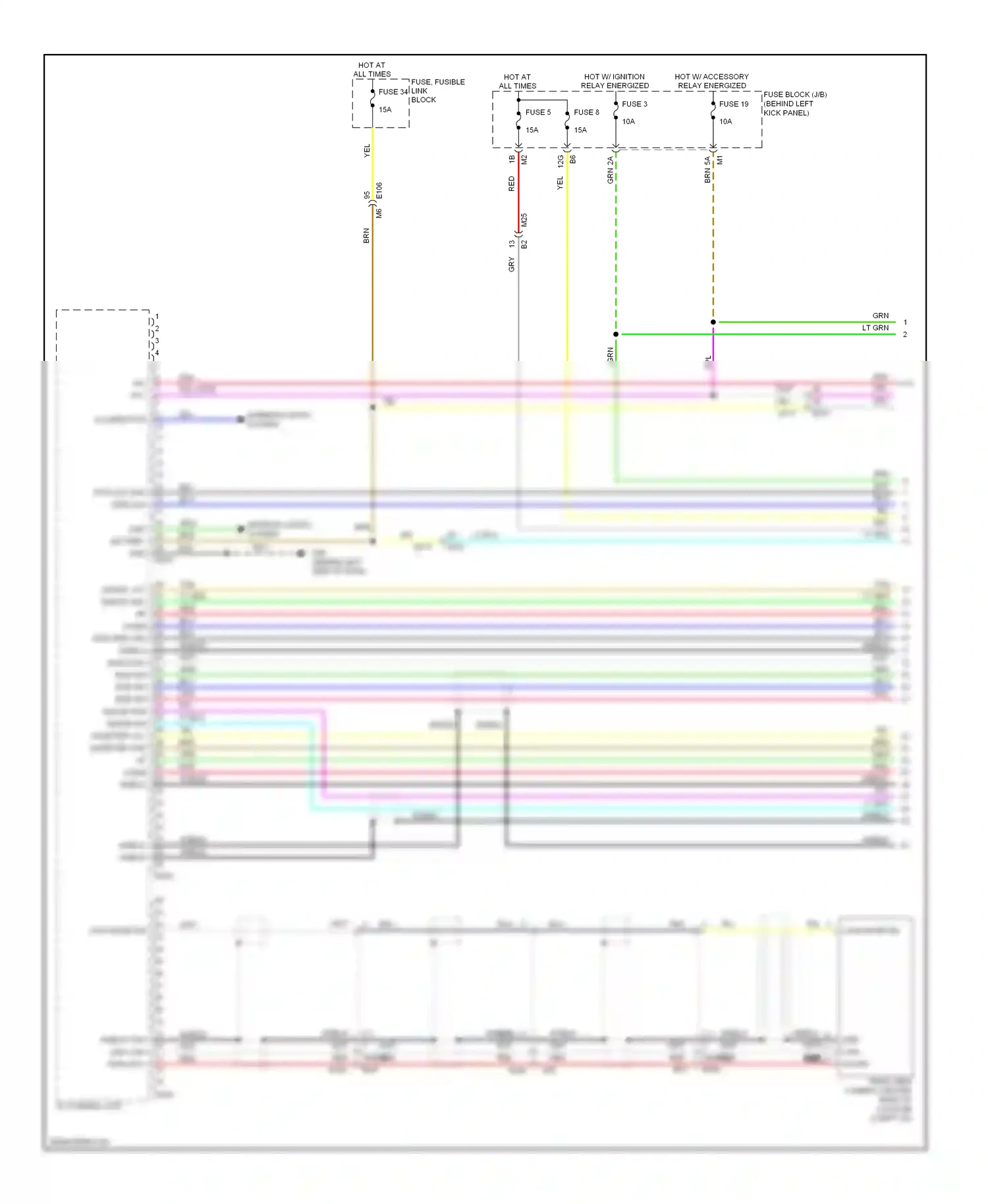 Wiring diagram shield shield shield shield for Infiniti Q60 I (2013-2016) (3 of 4)